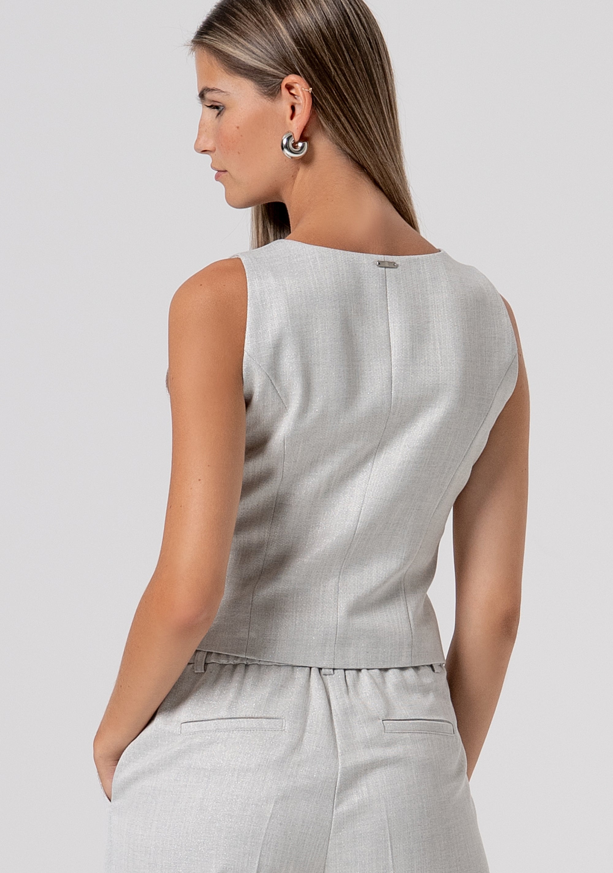 Gilet slim fit with lurex Fracomina FS26SJ5001W84501-179-3