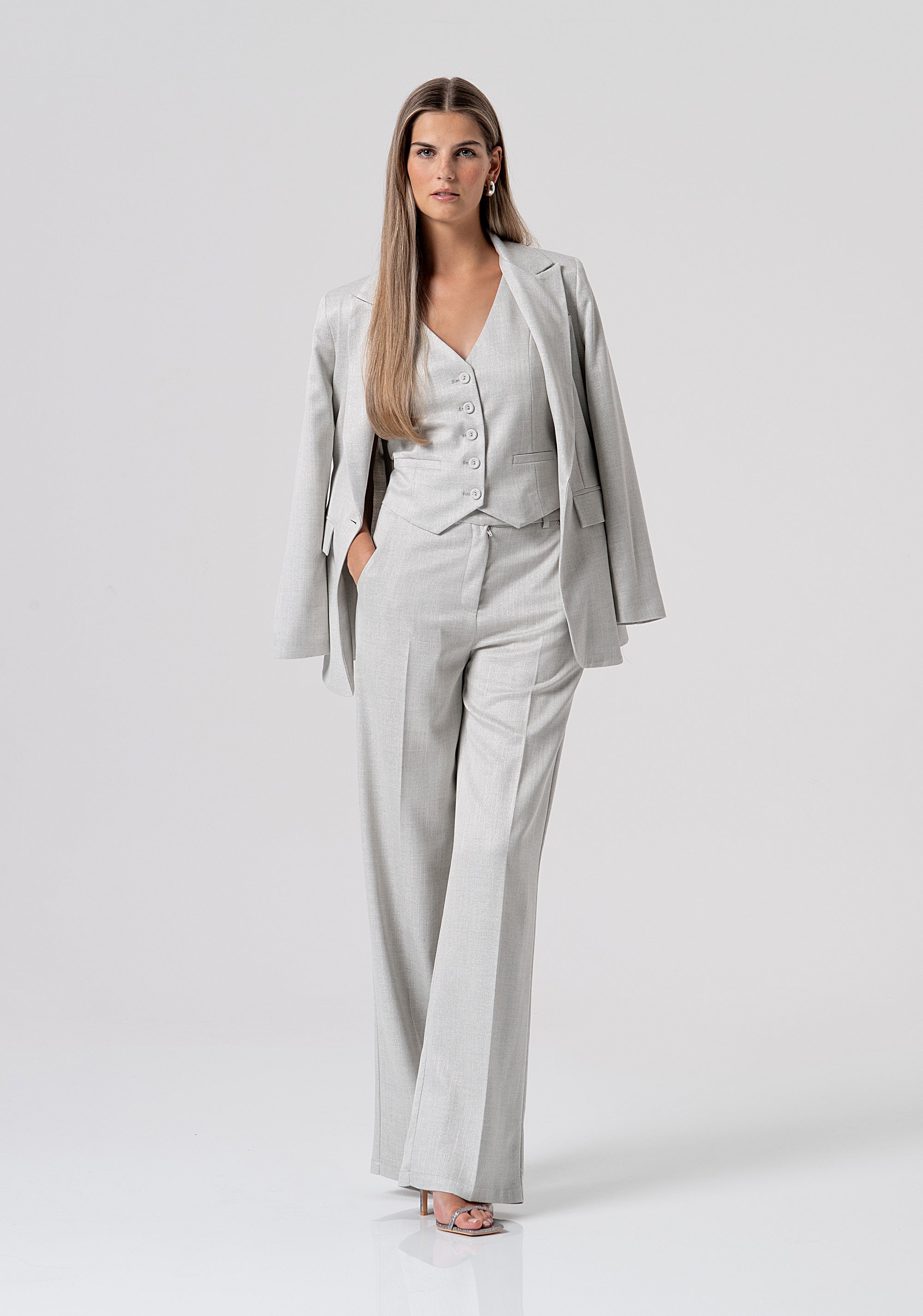 Gilet slim fit with lurex Fracomina FS26SJ5001W84501-179-4
