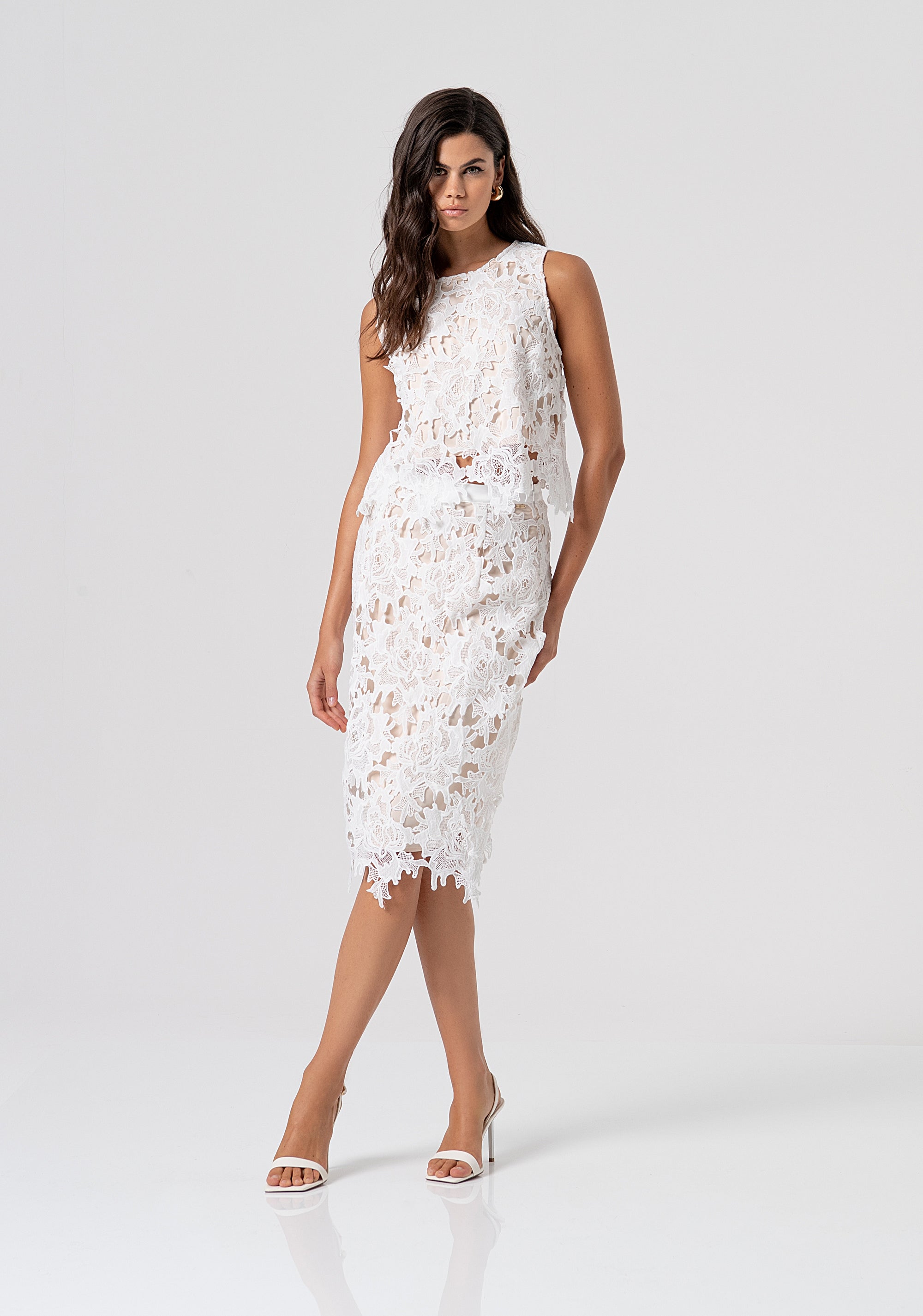 Tank top made in lace Fracomina FS26ST2010W62401-278-4