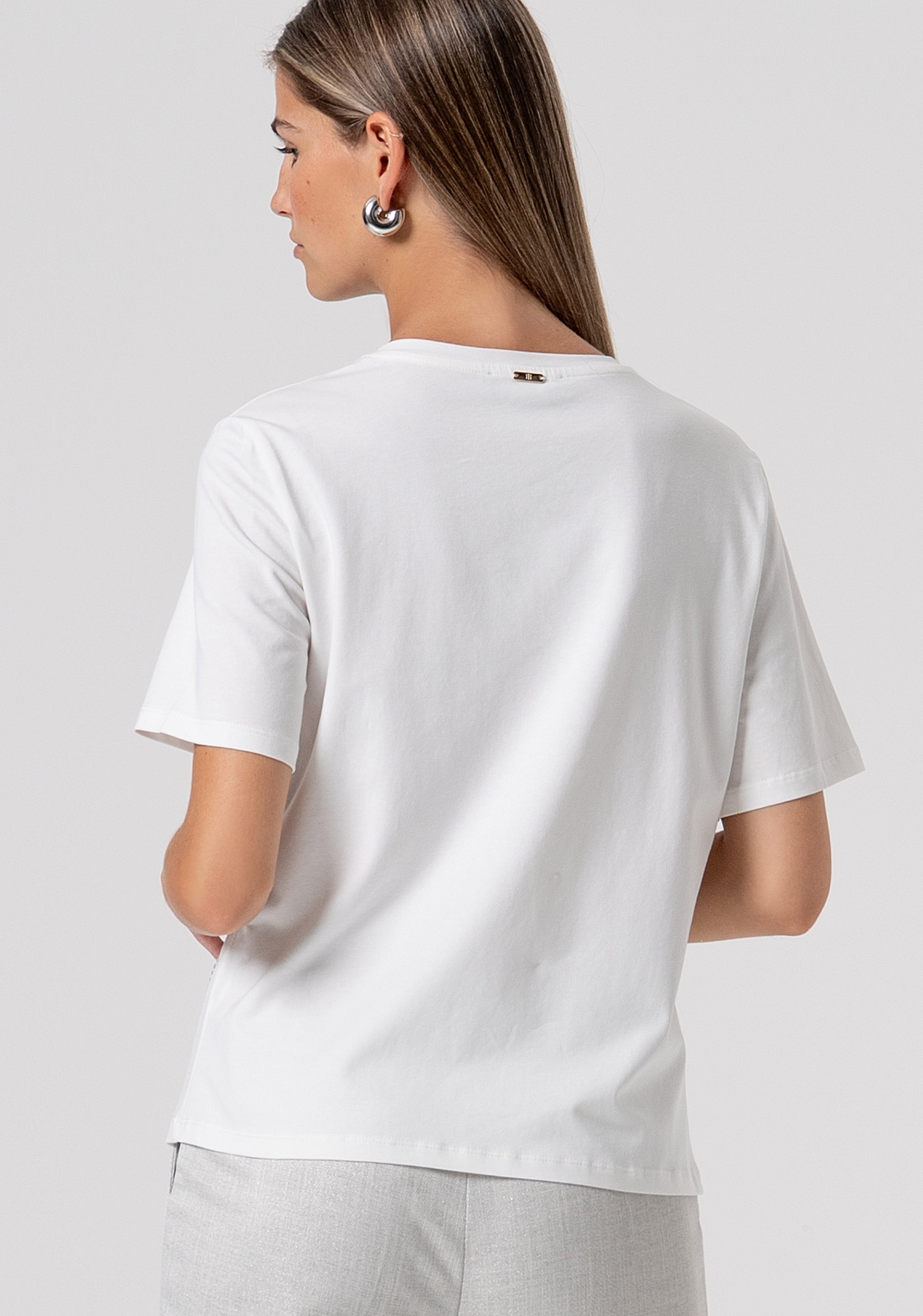 T-shirt regular fit made in jersey with strasses Fracomina FS26ST3006J401R9-278-3