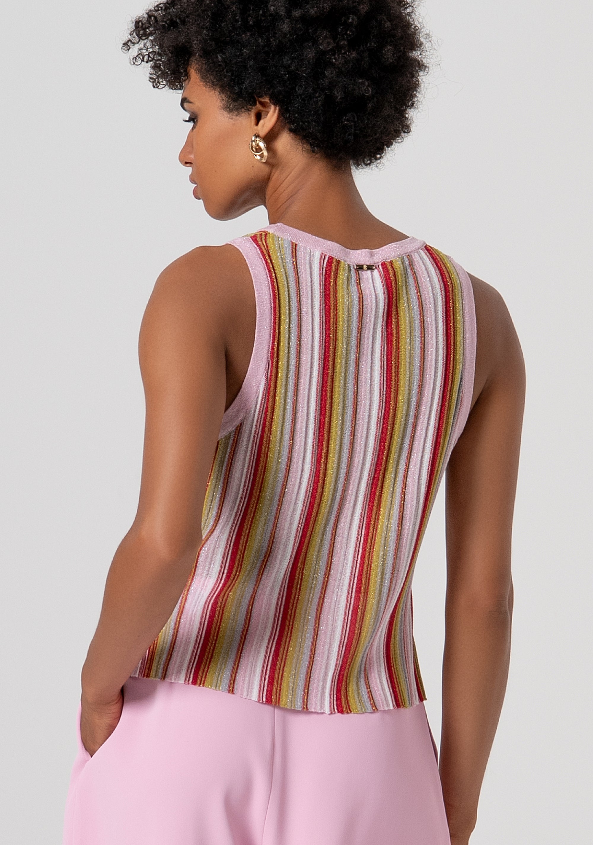 Knitted tank top with lurex Fracomina FS26ST4009K432F8-210-3