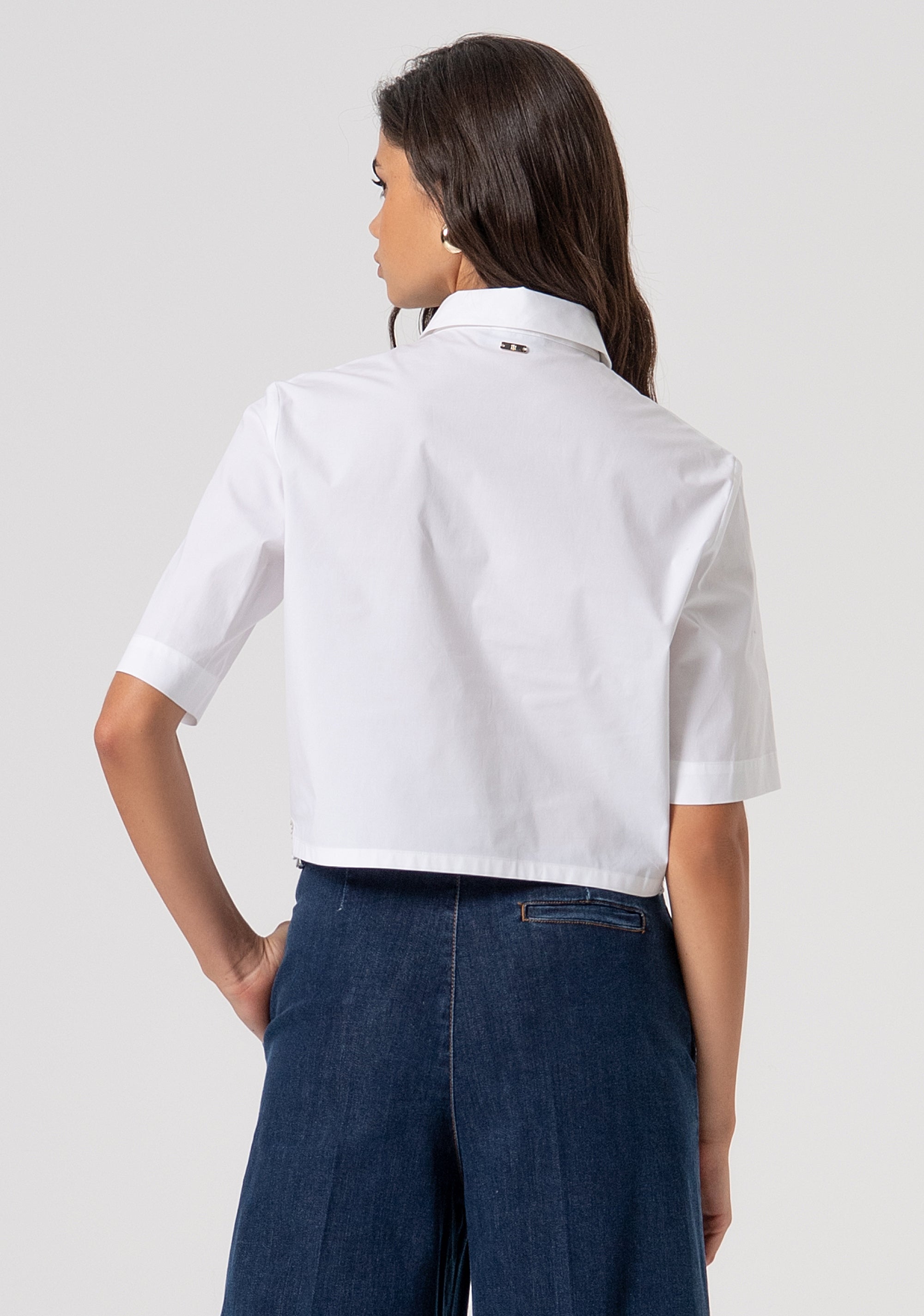 Shirt cropped made in popeline Fracomina FS26ST6002W401E5-278-3