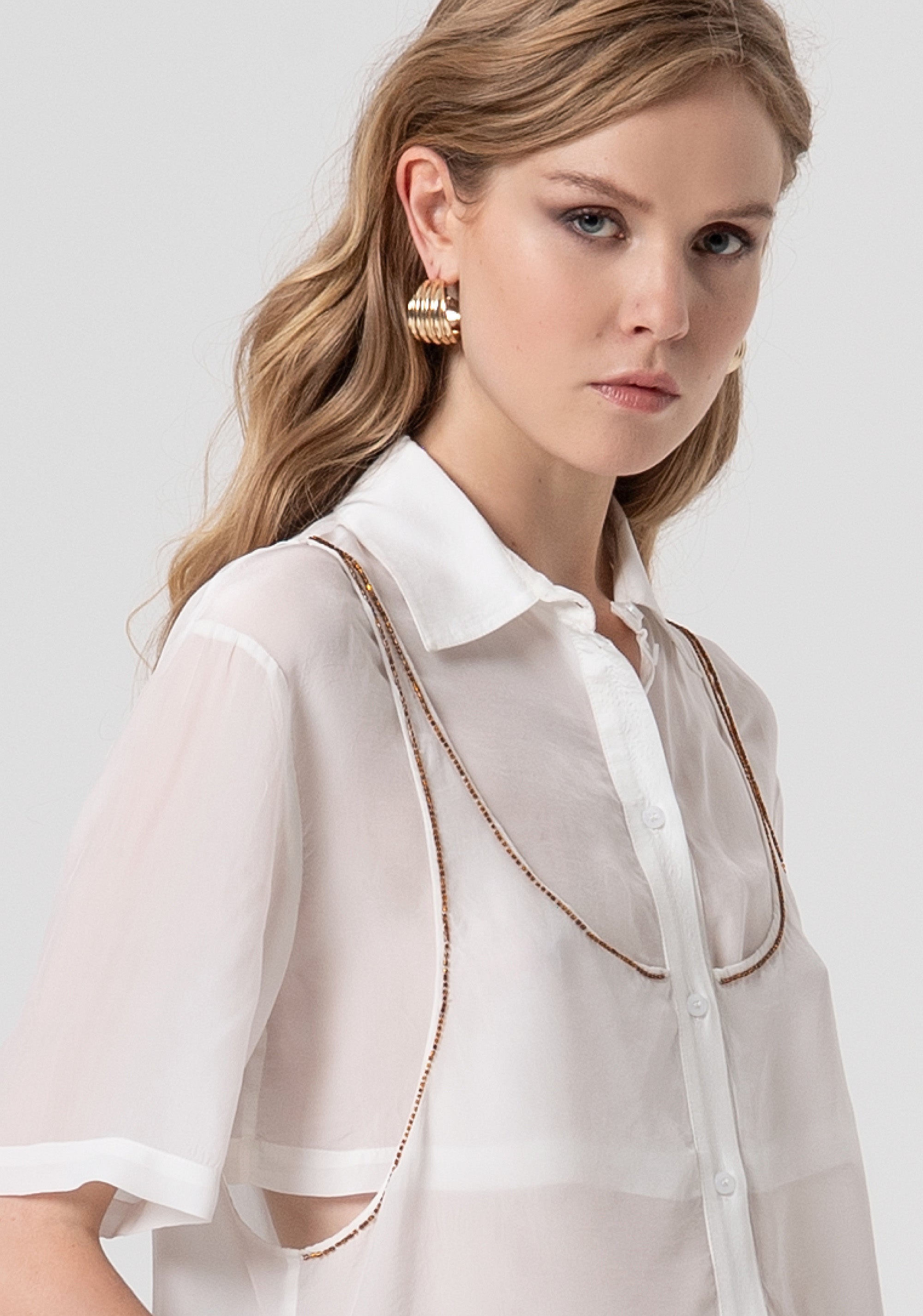 Sleeveless shirt cropped made in viscose Fracomina FS26ST6004W42201-278-2