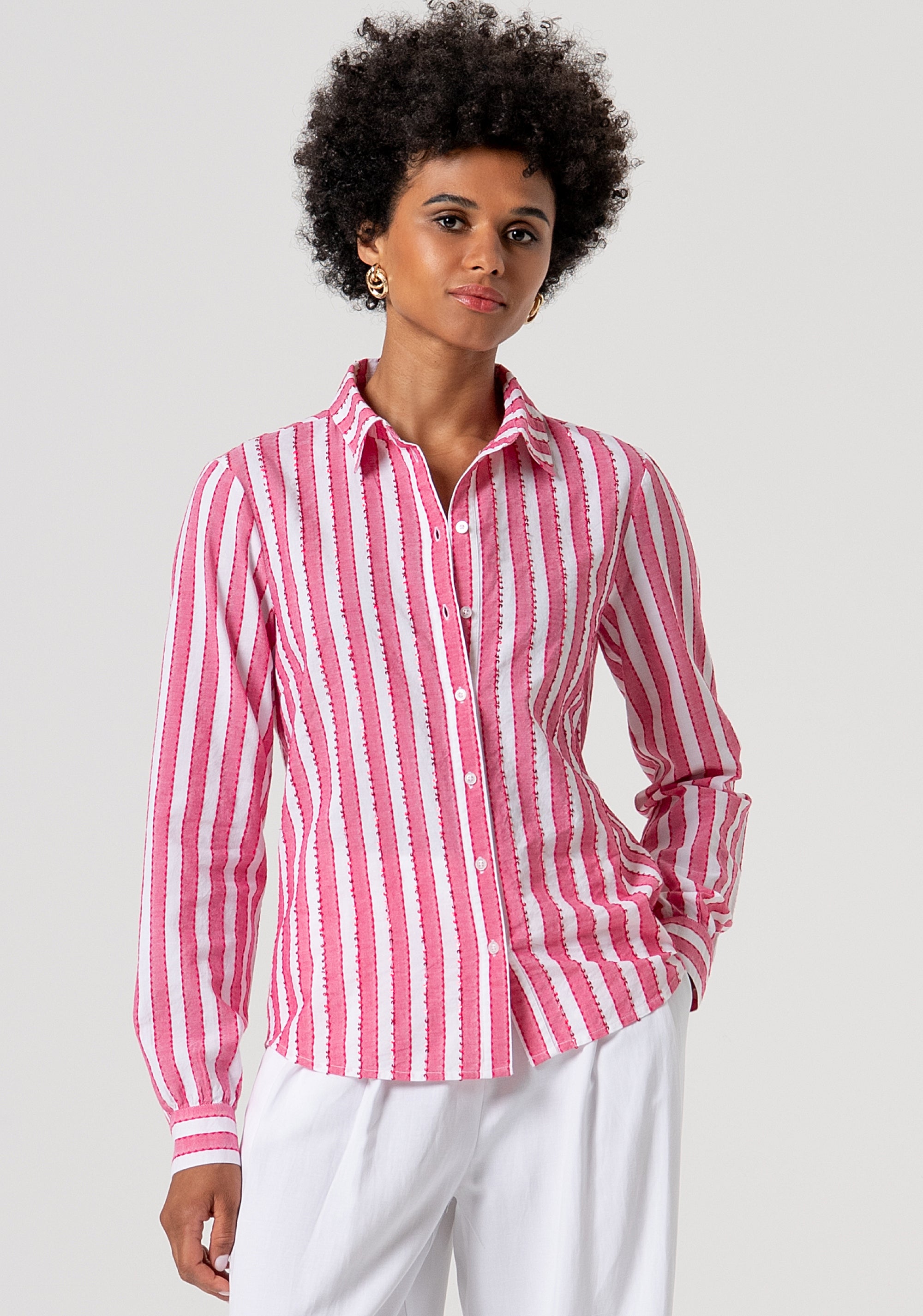 Shirt regular made in striped cotton Fracomina FS26ST6005W400N8-N10-1