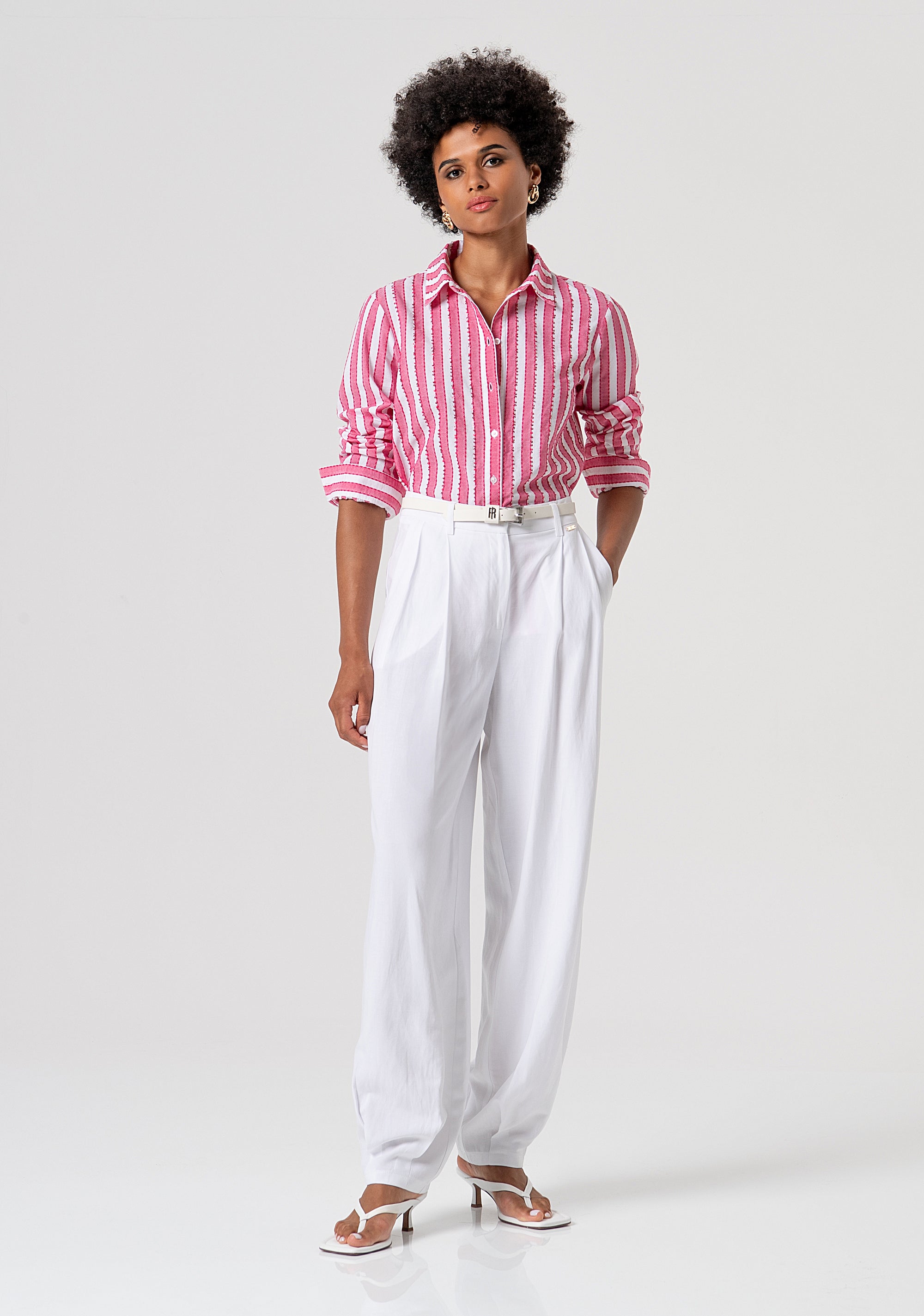 Shirt regular made in striped cotton Fracomina FS26ST6005W400N8-N10-4