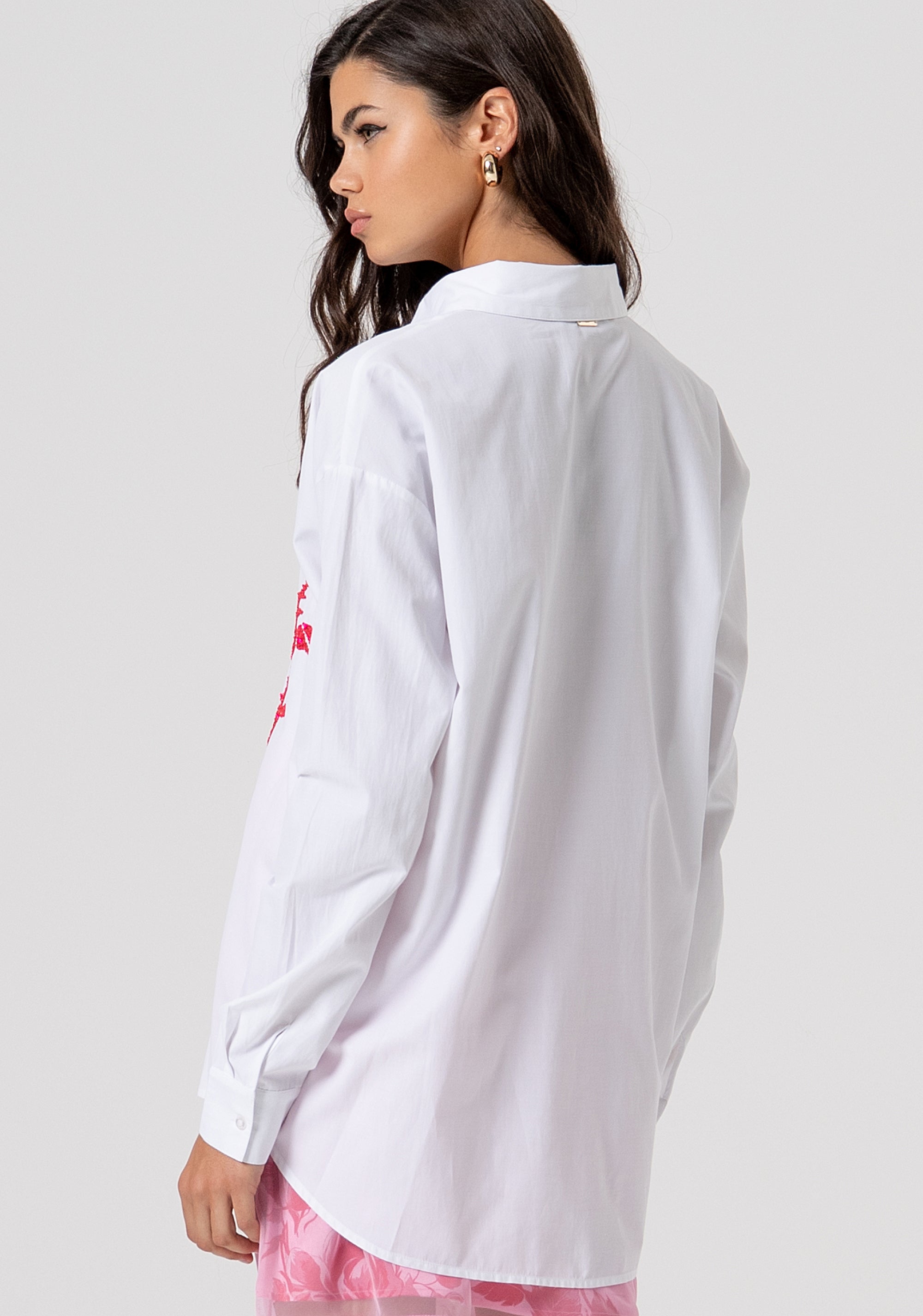 Shirt regular fit made in popeline with embroidery Fracomina FS26ST6006W445E5-278-3