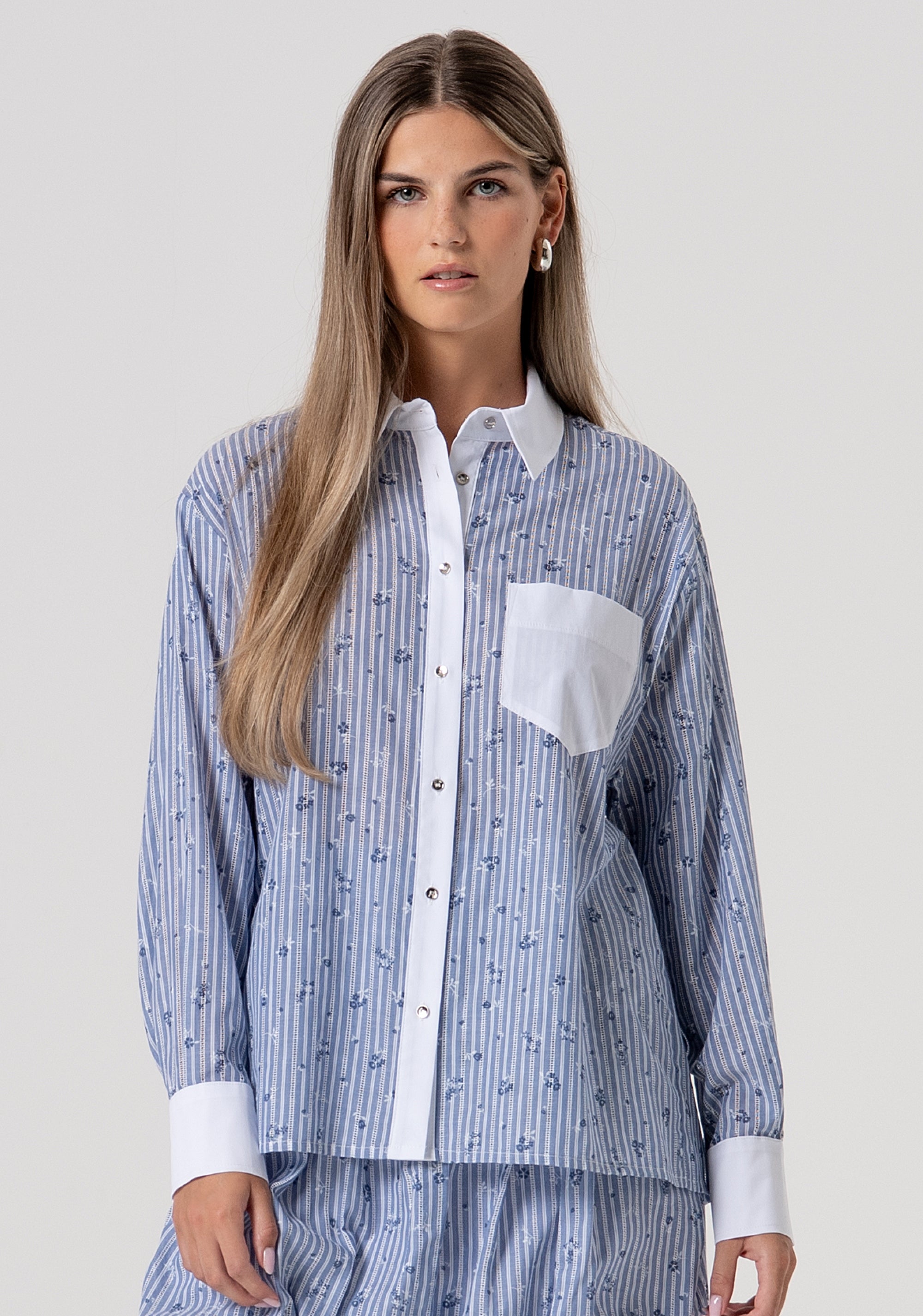 Shirt regular fit made in striped cotton Fracomina FS26ST6011W400N8-L62-1