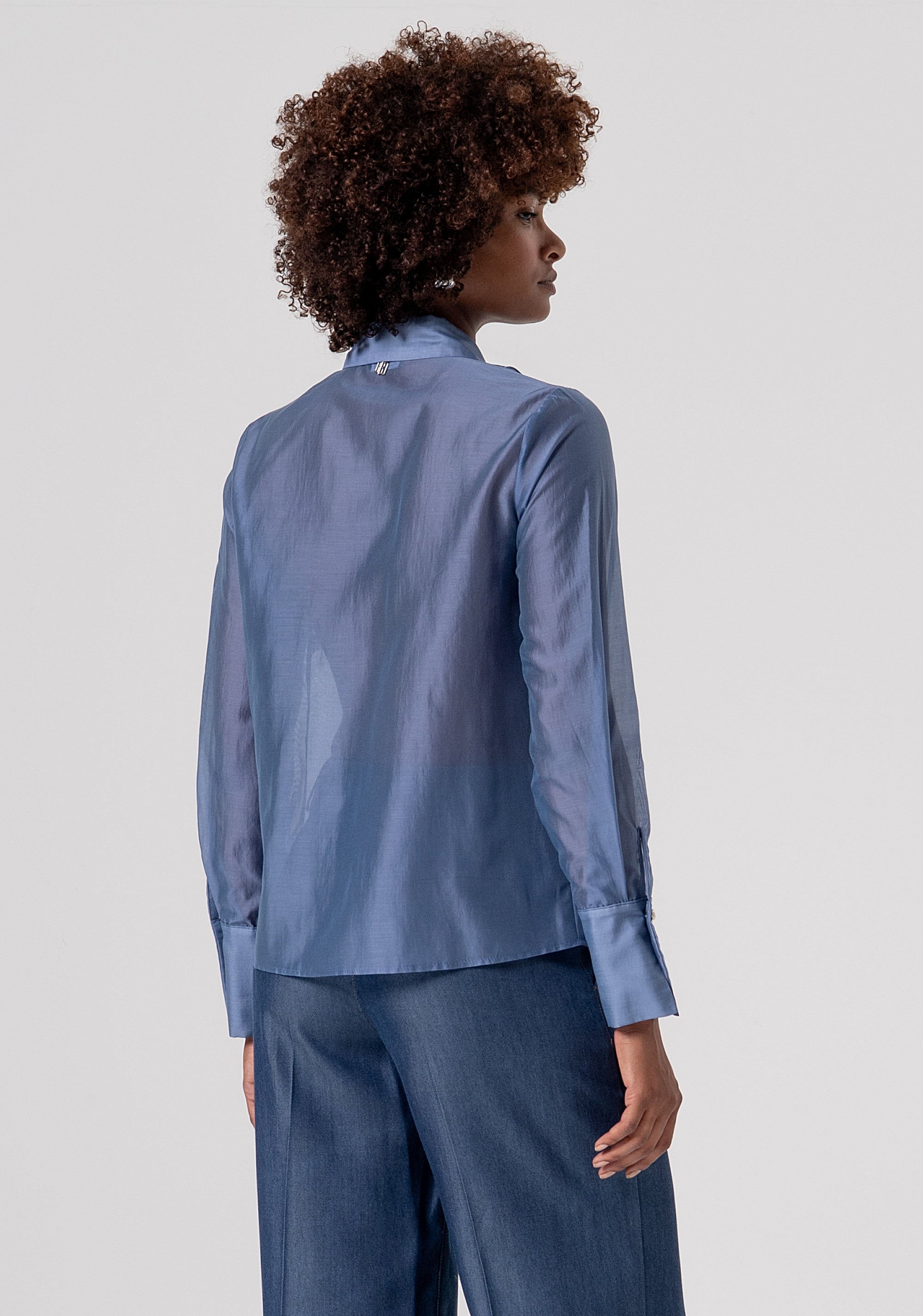 Shirt regular fit made in tencel with ruffle Fracomina FS26ST6016W83401-175-3