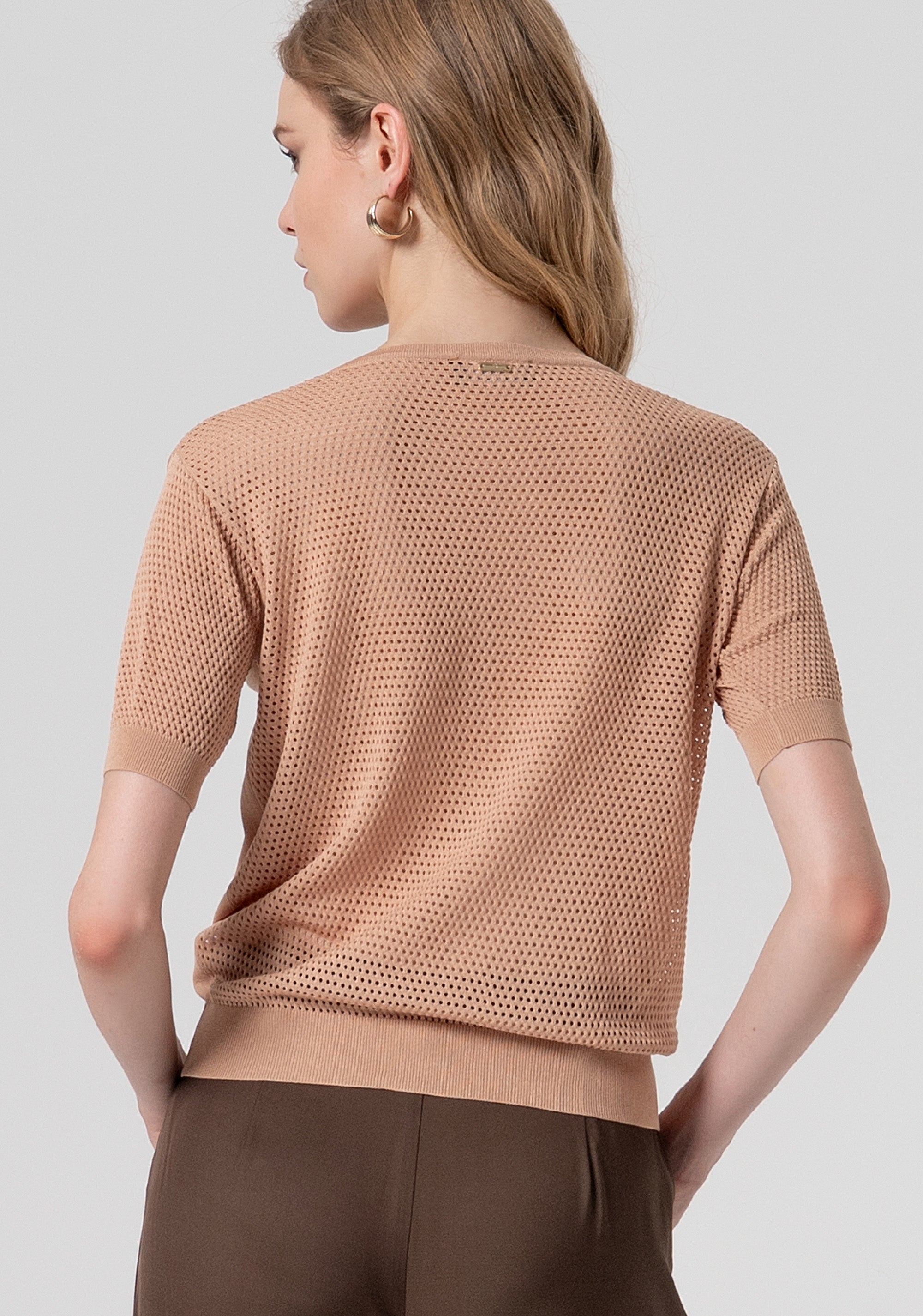 Knitwear regular fit with overlock Fracomina FS26ST7003K55601-050-3