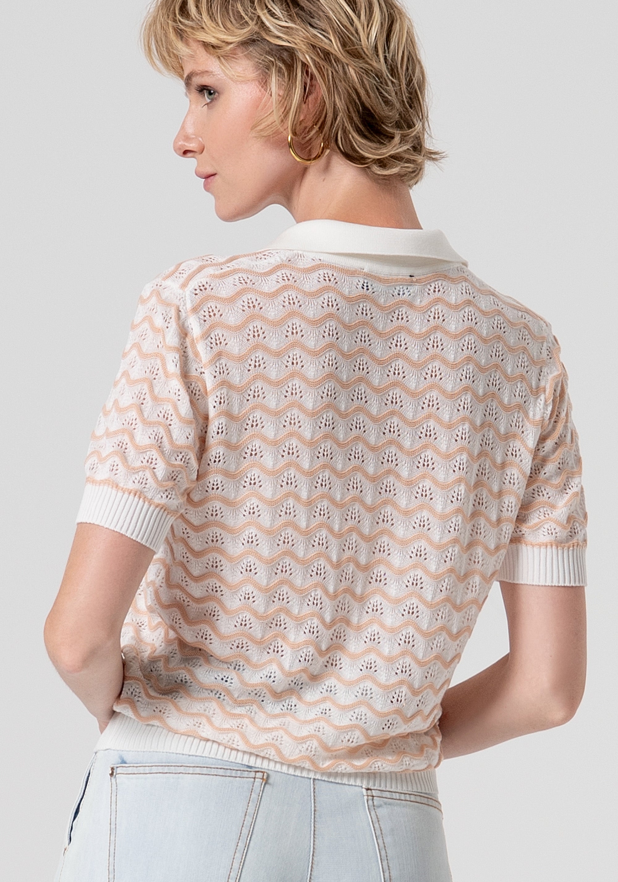 Knitted polo regular fit with overlock Fracomina FS26ST7006K41501-281-3