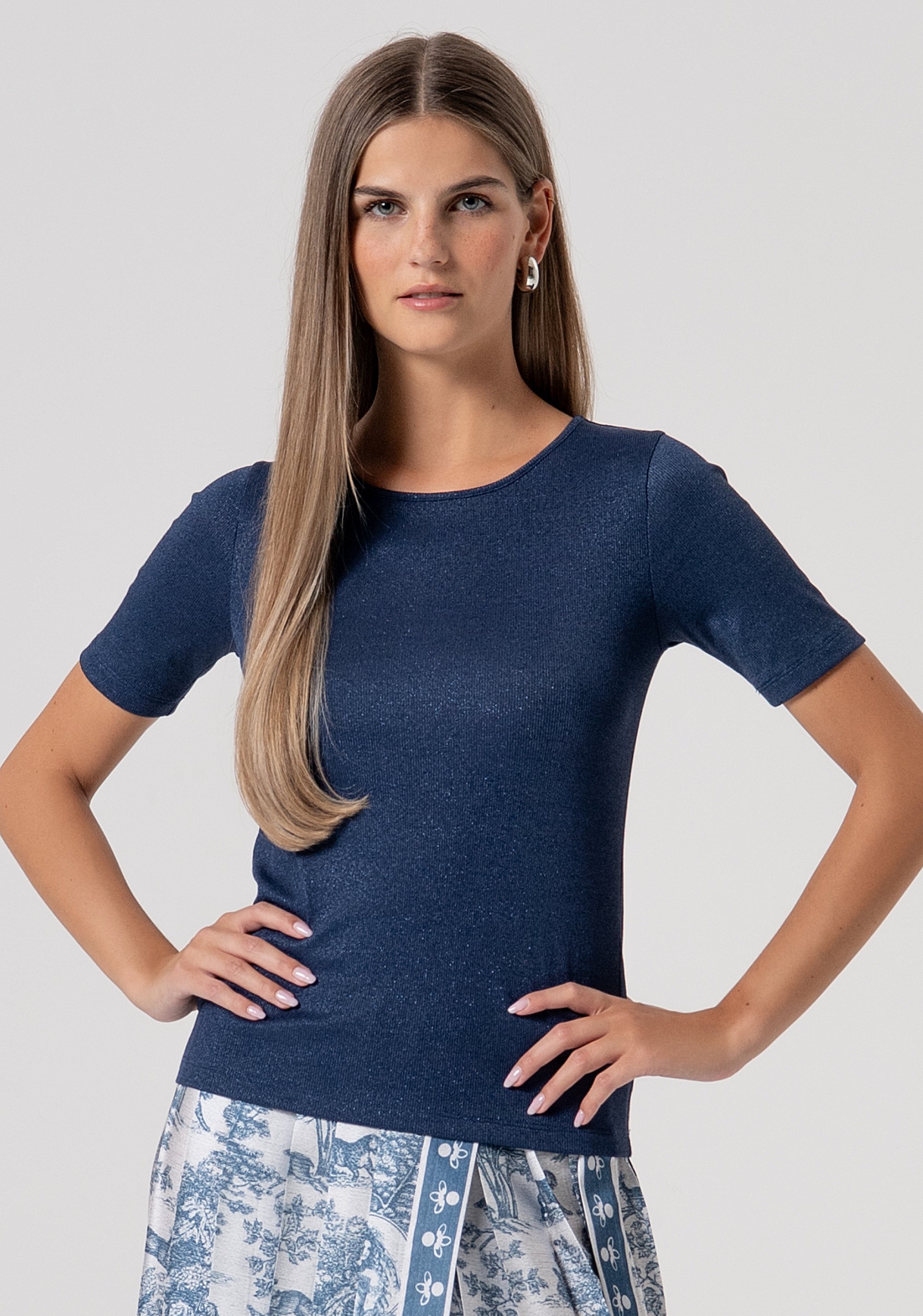 Knitwear slim fit with lurex Fracomina FS26ST7008K420Q7-064-1