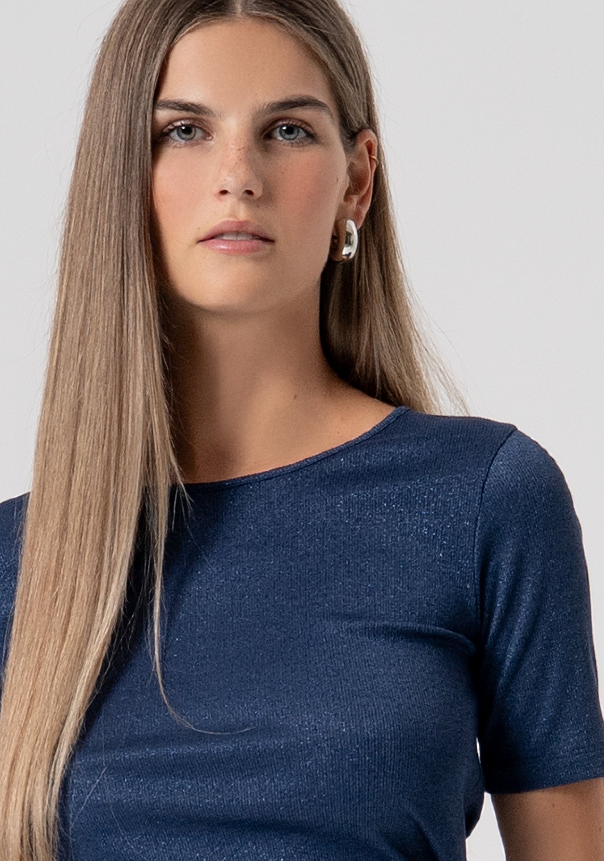 Knitwear slim fit with lurex Fracomina FS26ST7008K420Q7-064-2