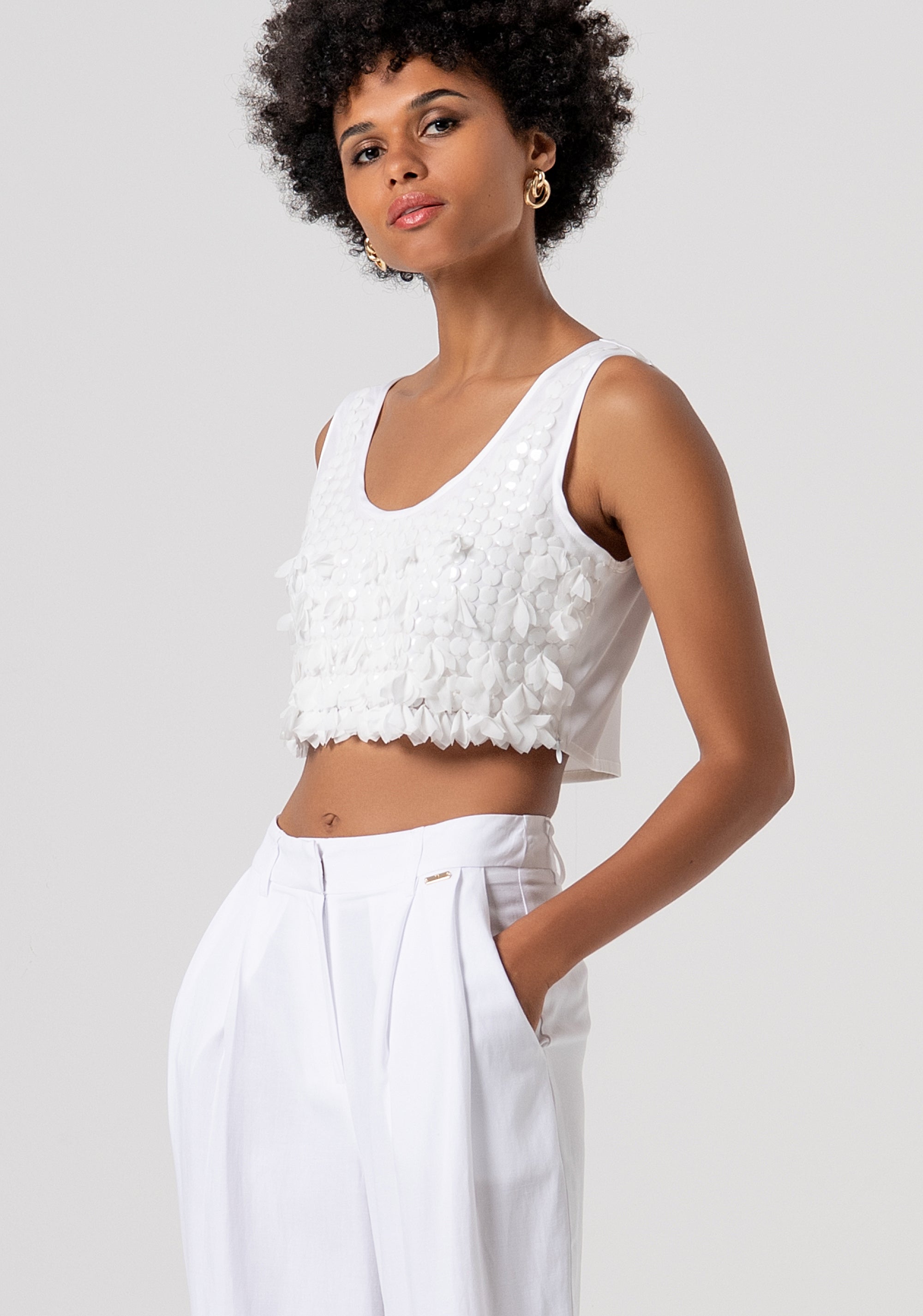 Palazzo pant flare with linen Fracomina FS26SV3009W62201-278-2