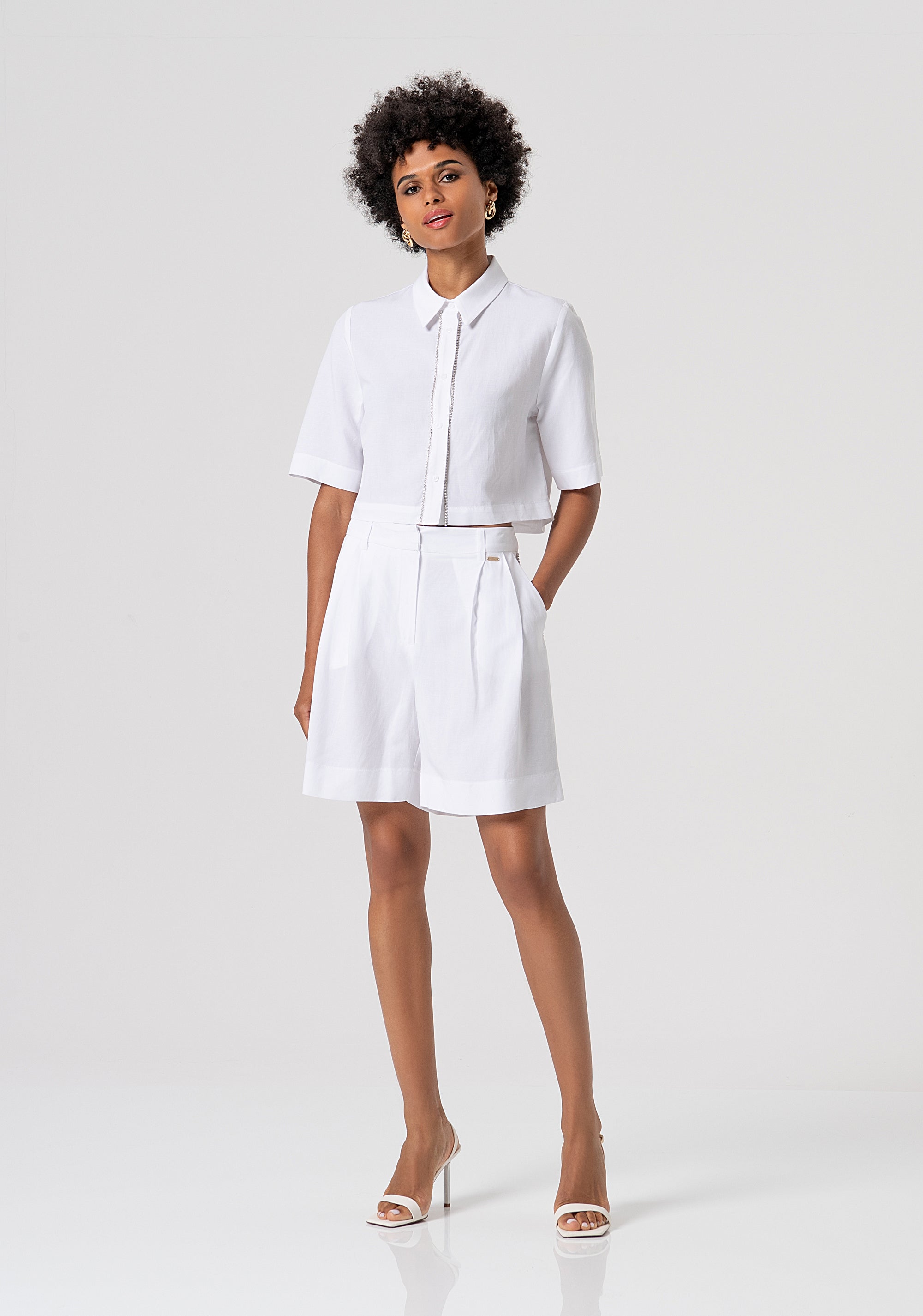 Short pant regular fit with linen Fracomina FS26SV6007W62201-278-1