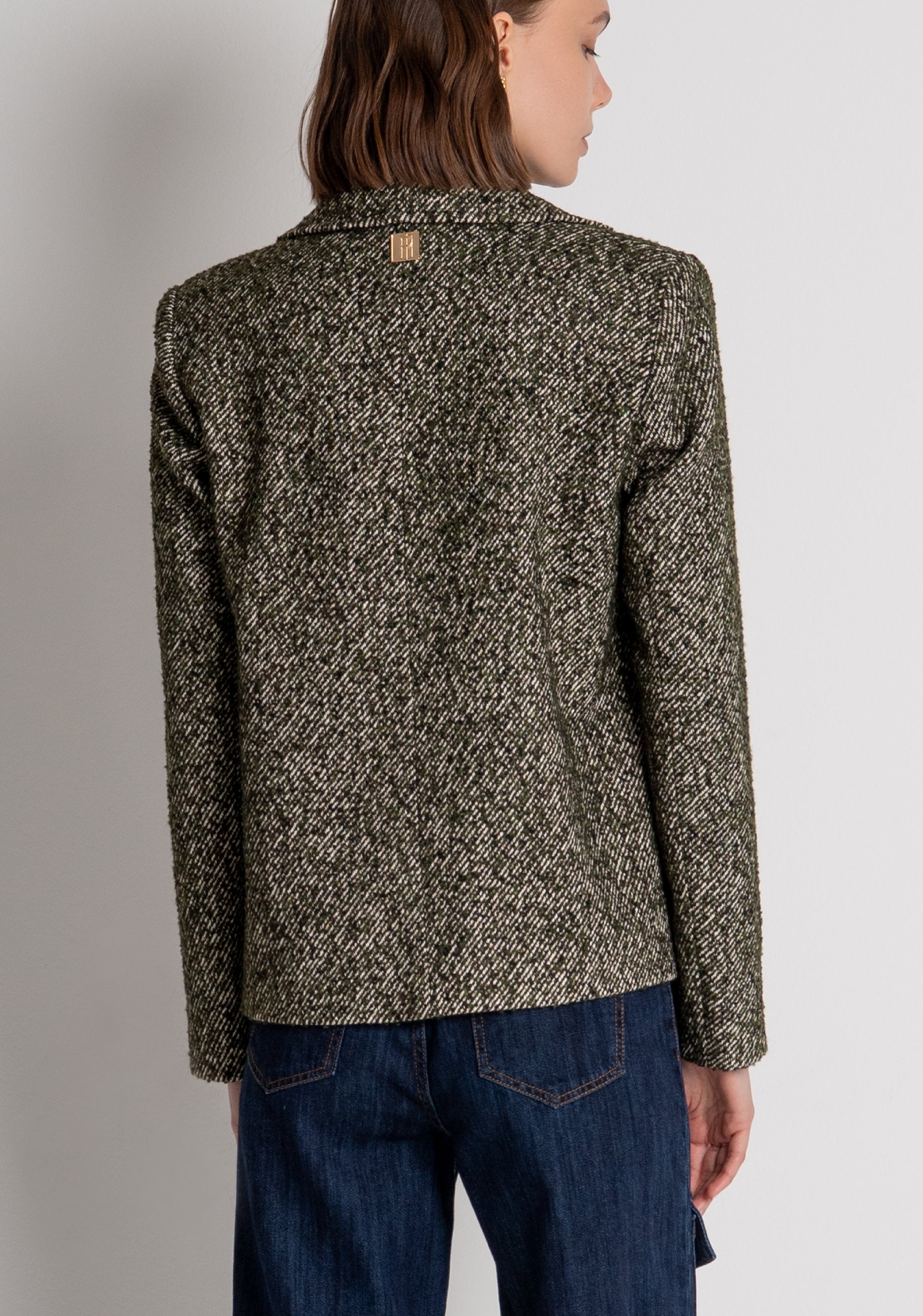 Coat regular fit double breasted made in tweed Fracomina FS26WC1001W857F7-813-3