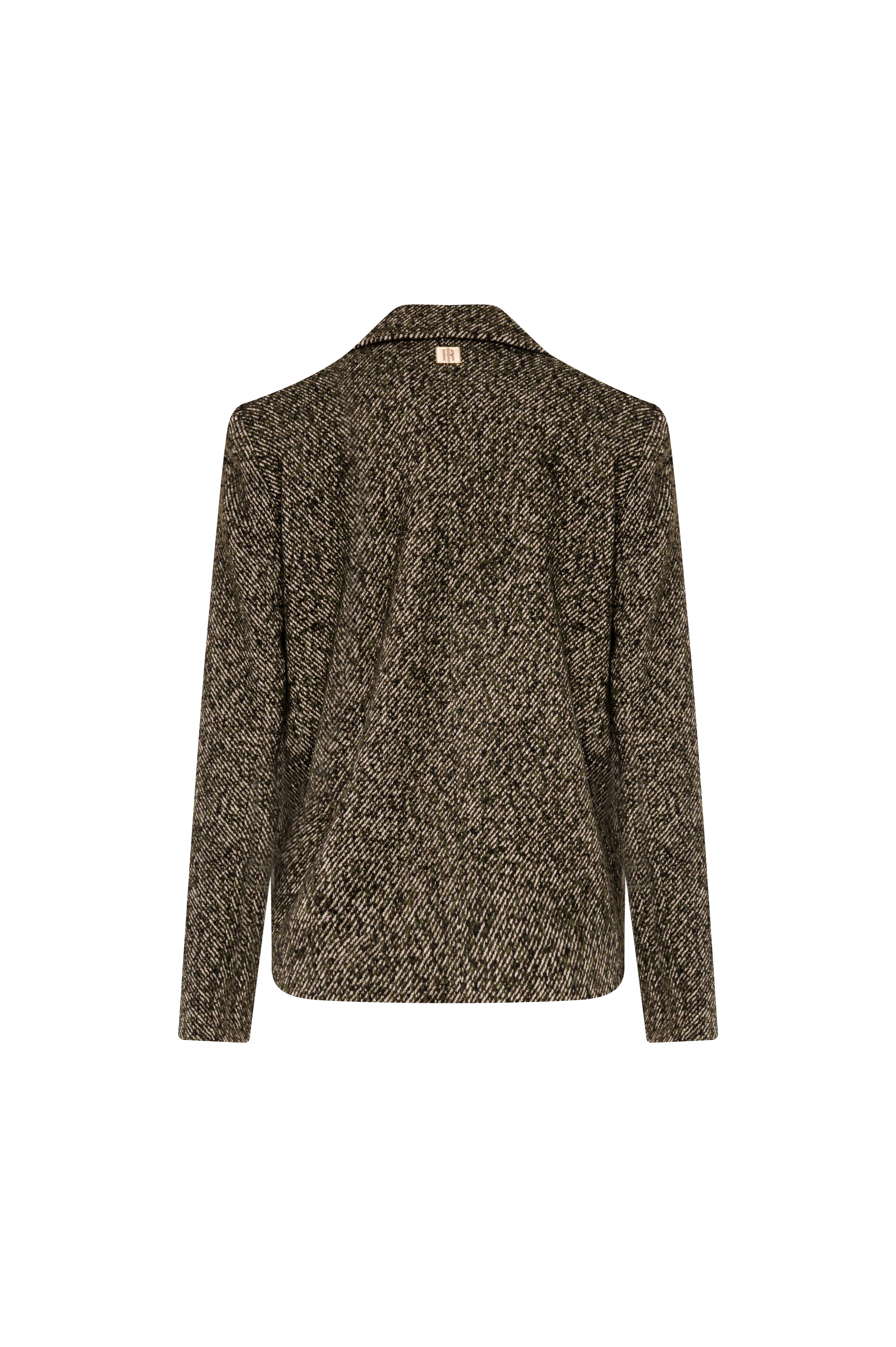 Coat regular fit double breasted made in tweed Fracomina FS26WC1001W857F7-K66-2
