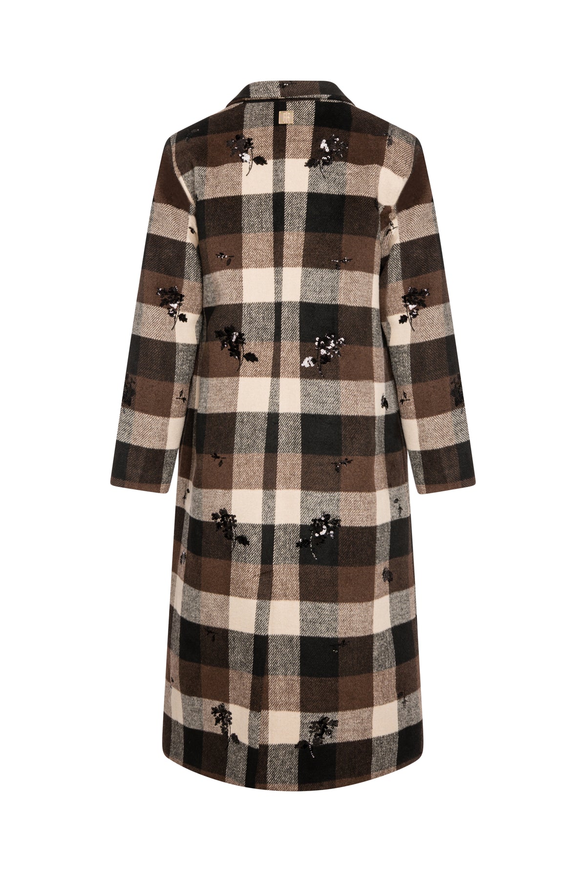 Long coat regular fit with diamond pattern Fracomina FS26WC1003W50495-K06-2