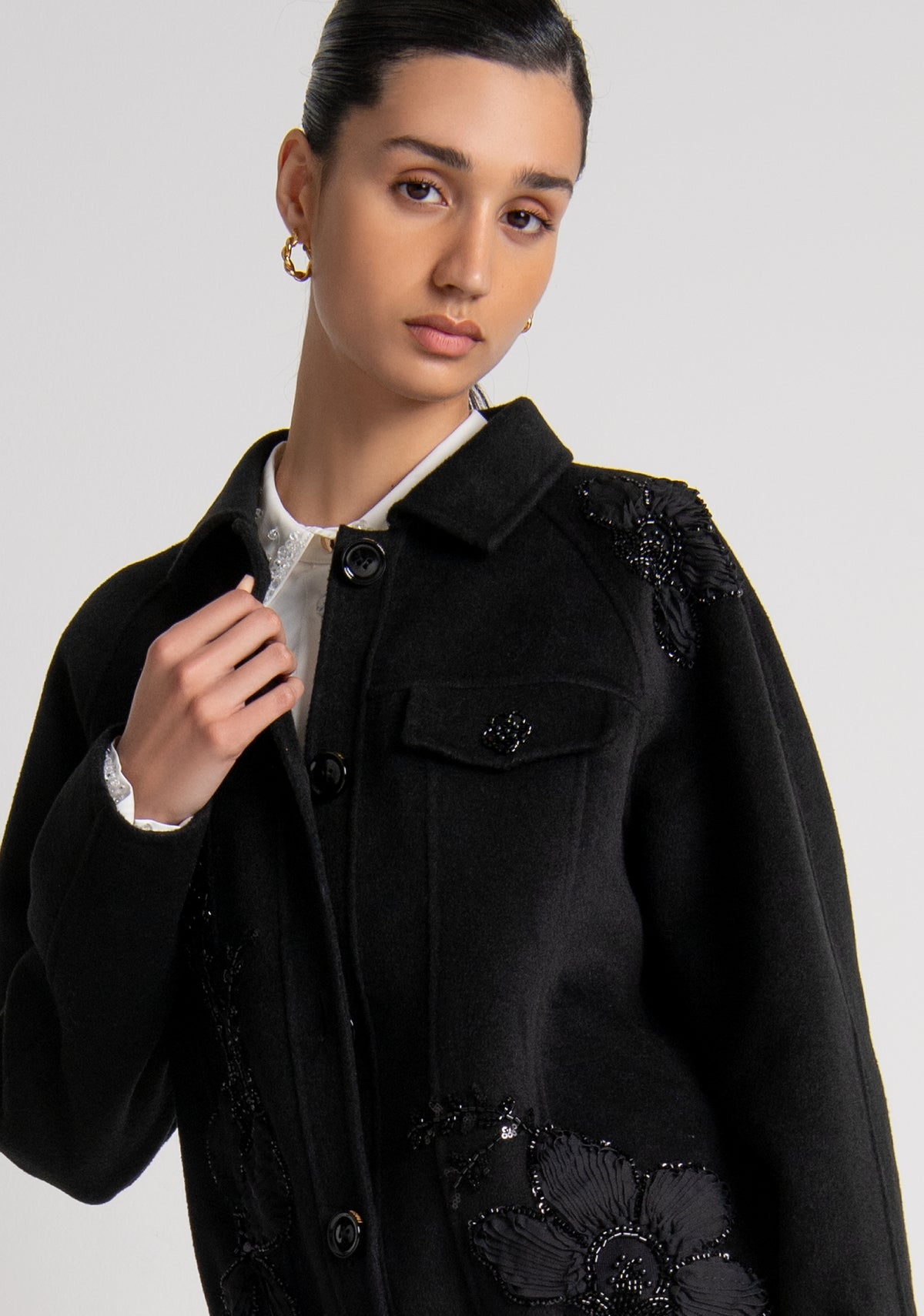 Short coat regular fit with wool Fracomina FS26WC1010W861E5-053-3
