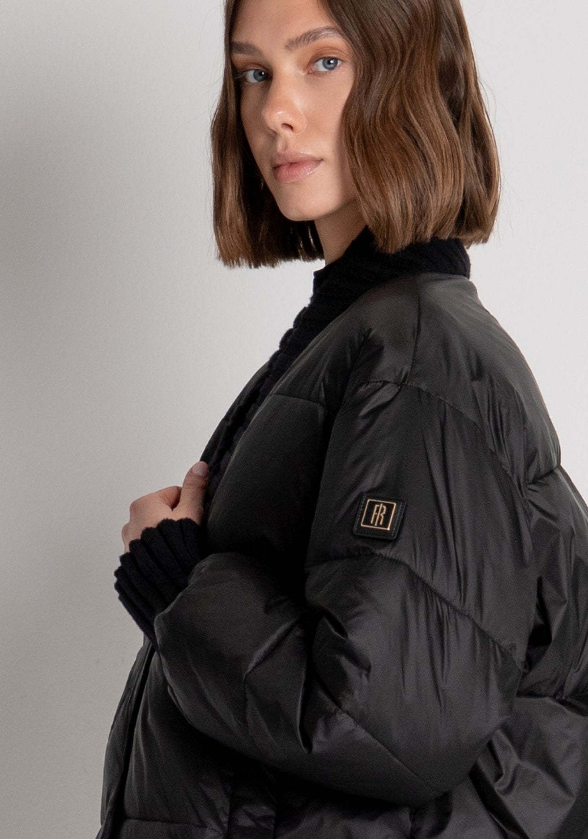 Padded jacket regular fit with collar neck with ribs Fracomina FS26WC3001O42301-053-2