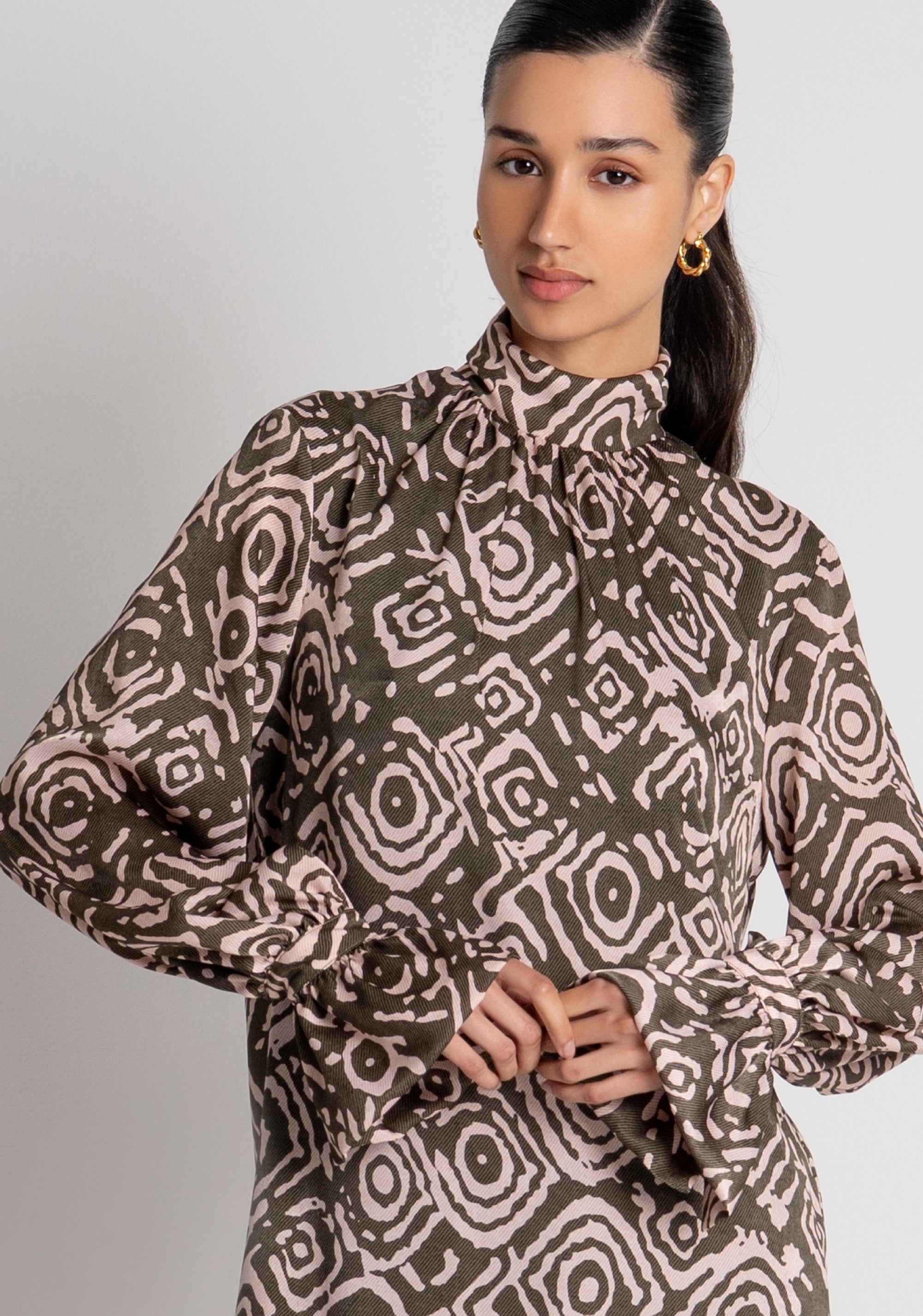 Dress A-shape with pattern Fracomina FS26WD1005W411Y8-P15-3
