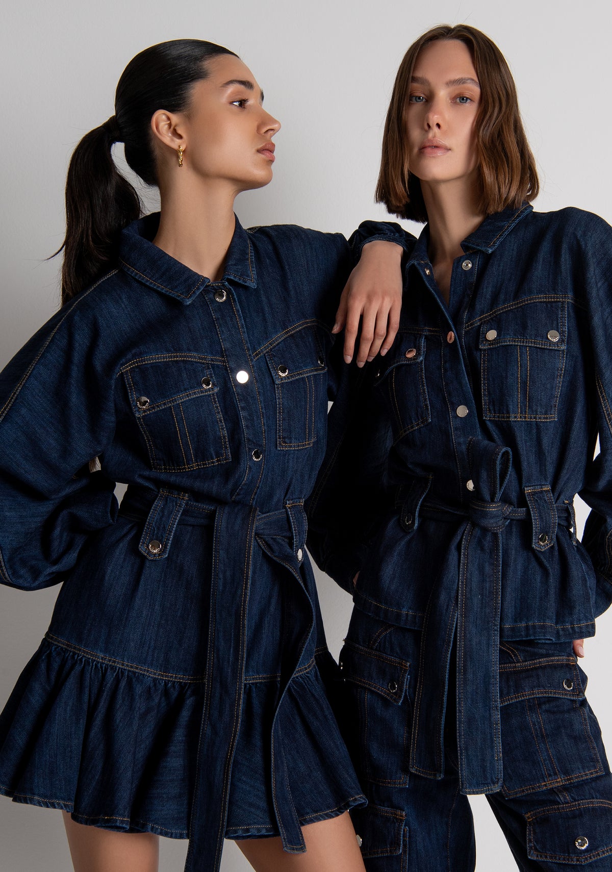 Mini dress regular fit made in denim with middle wash Fracomina FS26WD4001D40993-365-5