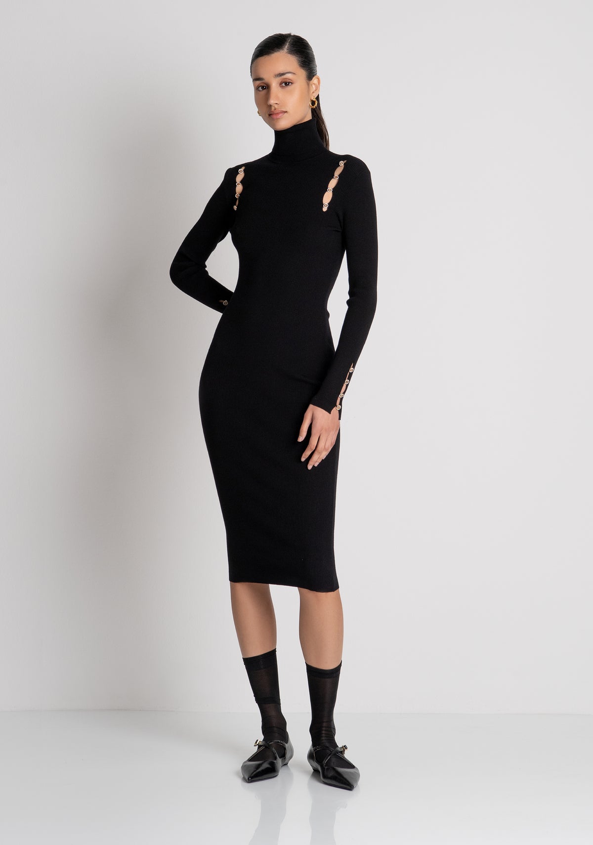 Knitted dress slim fit middle length Fracomina FS26WD5003K56501-053-2