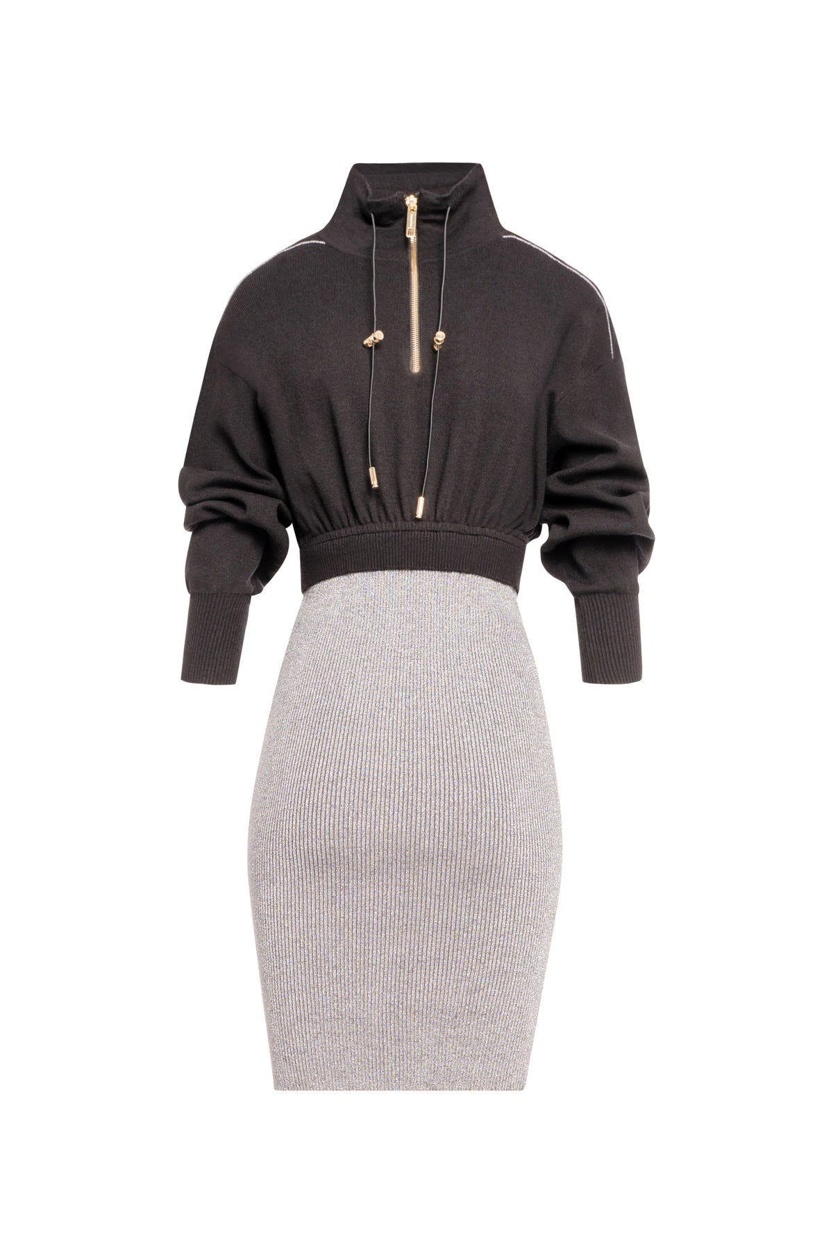 Knitted dress regular fit middle length made in mixed fabric Fracomina FS26WD5012K45901-KI9-1