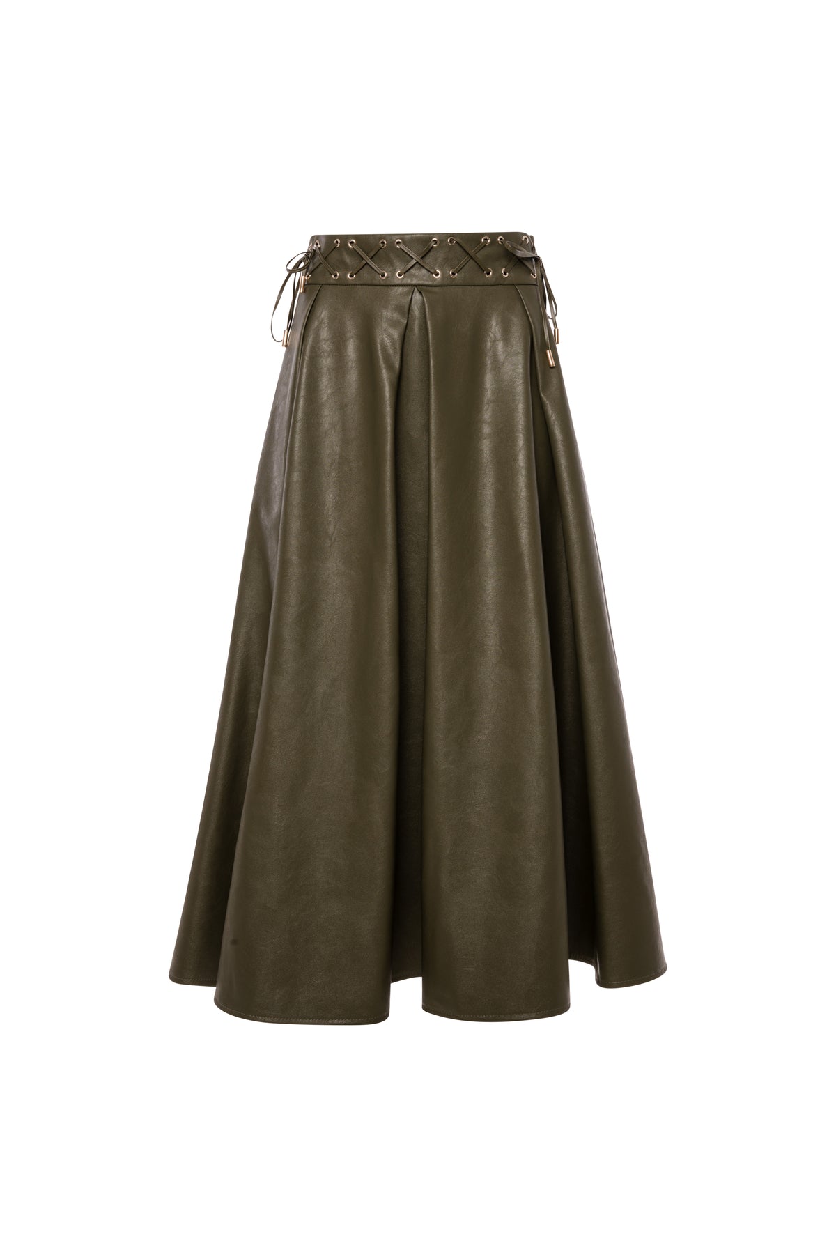 Long skirt wide fit made in fake leather Fracomina FS26WG2001P45601-K66-1