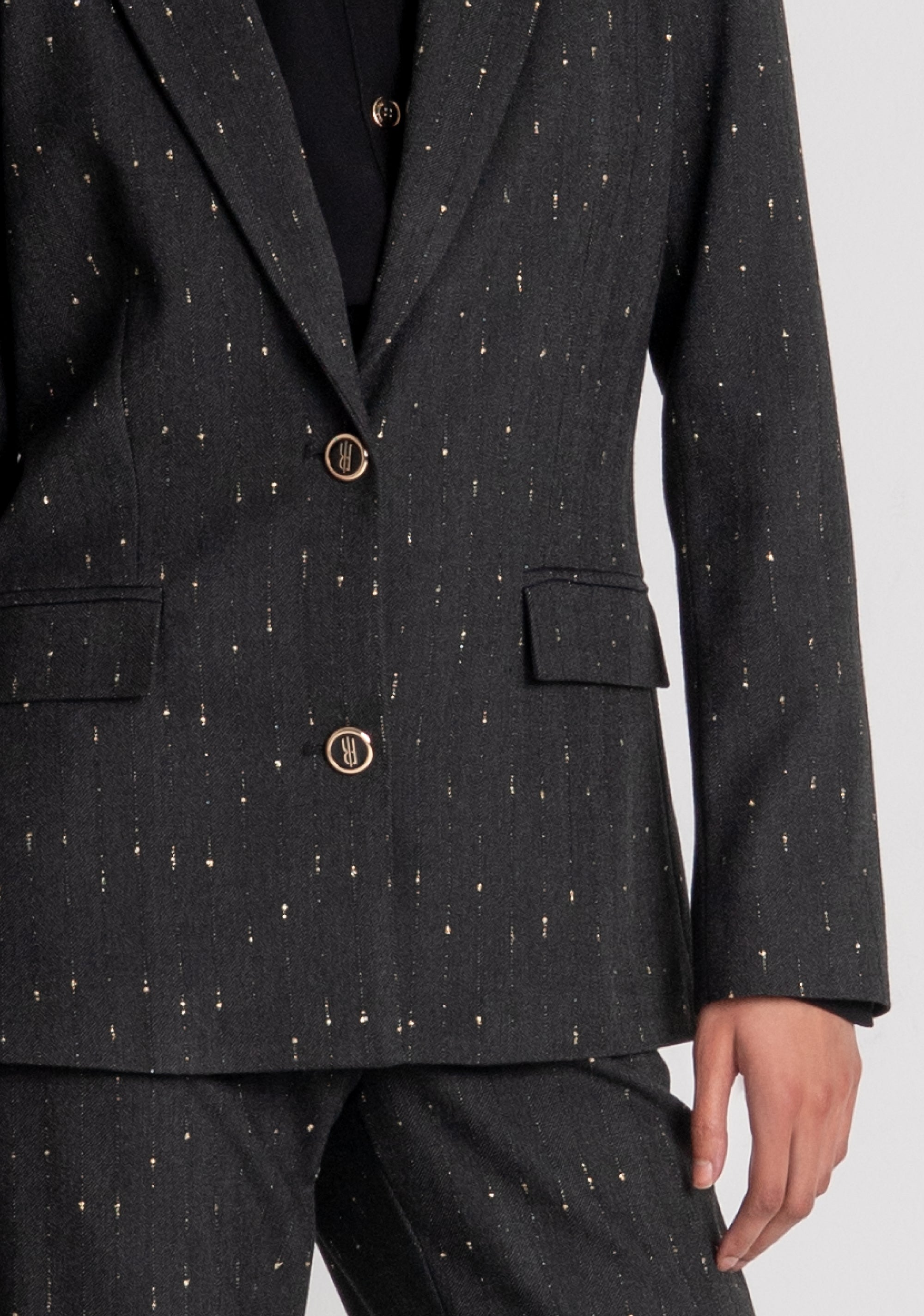 Blazer jacket regular fit single breasted made in pinstriped fabric Fracomina FS26WJ3005W726Q7-053-3