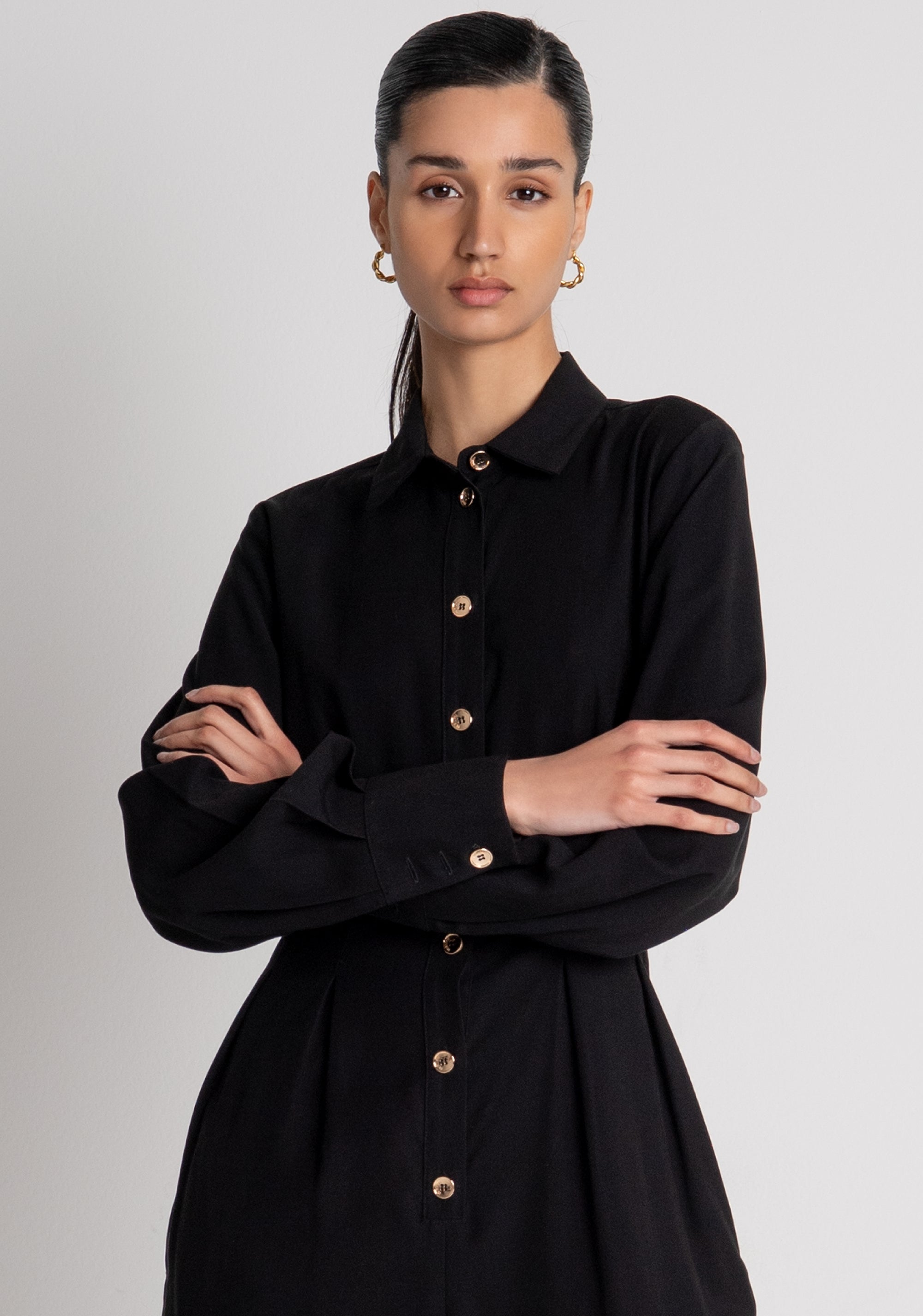 Long overall regular fit made in stretch viscose Fracomina FS26WO2001W58901-053-3
