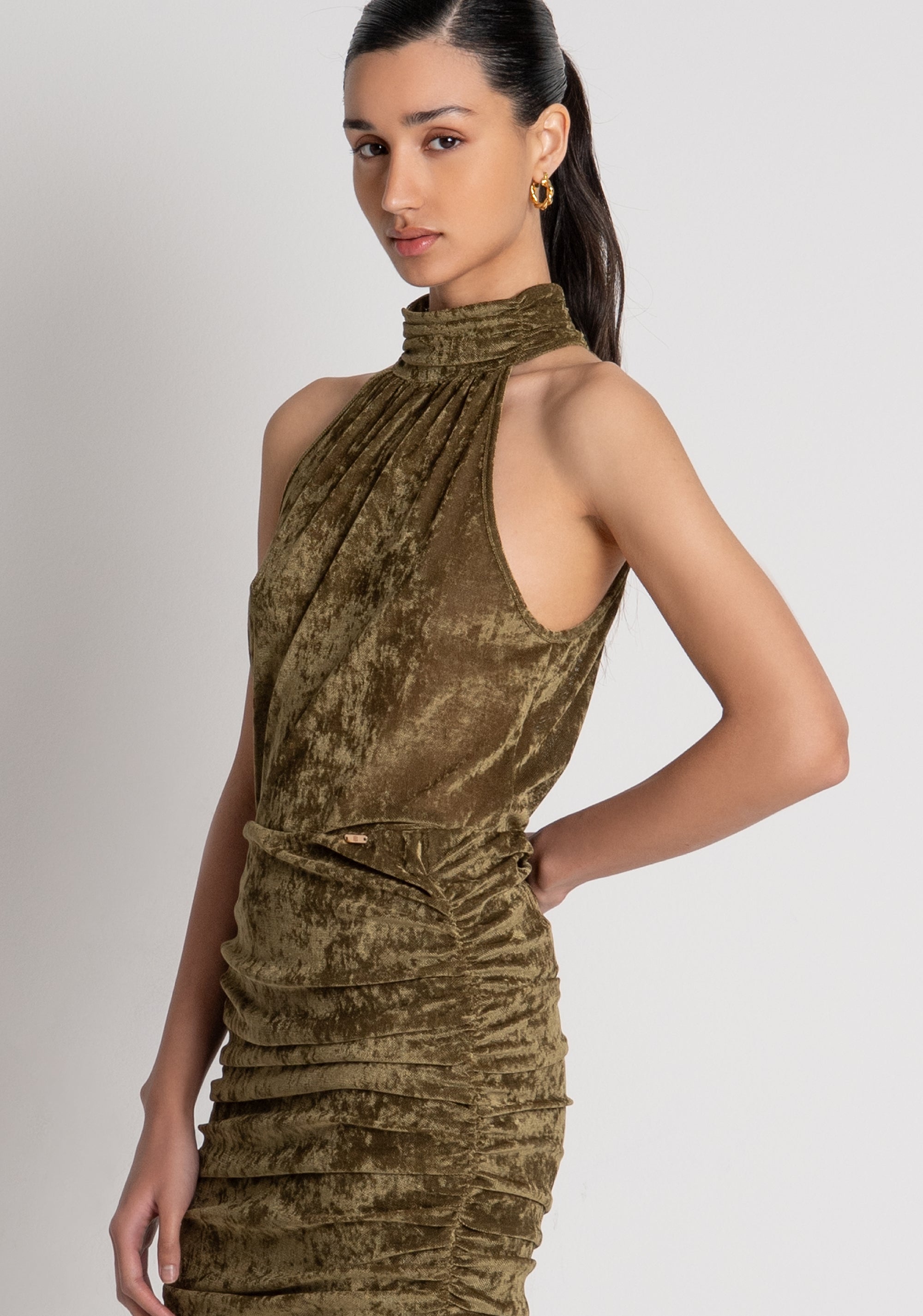 Tank top made in velvet Fracomina FS26WT2001W597Q5-813-3