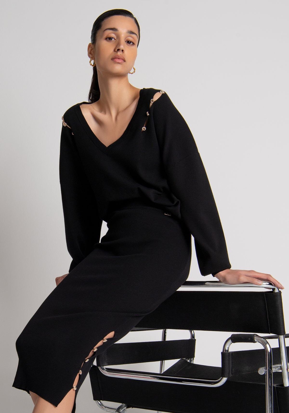 Knitwear regular fit with V-neck drop Fracomina FS26WT7004K56501-053