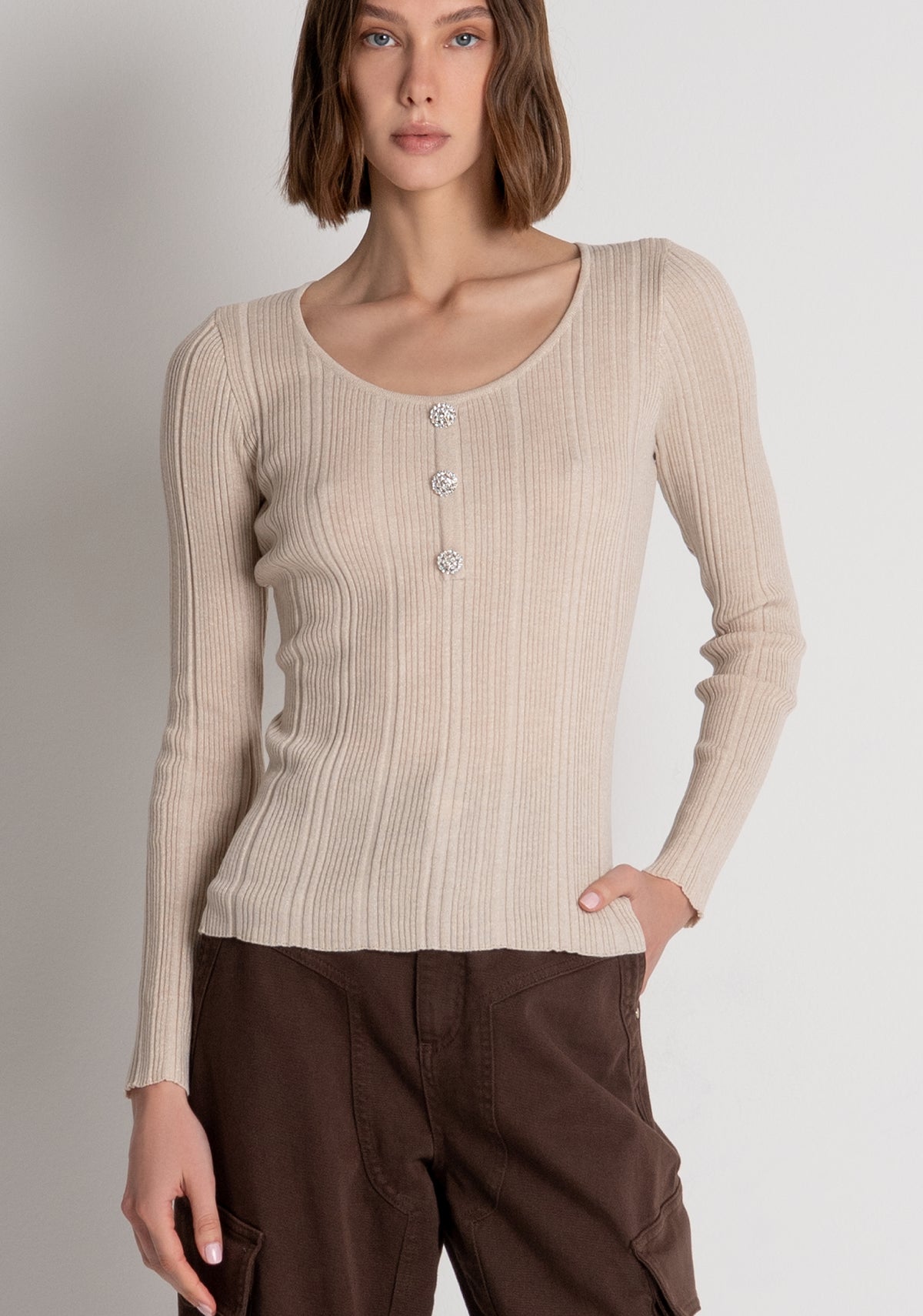 Knitwear slim fit with ribs Fracomina FS26WT7021K492Q7-150-2
