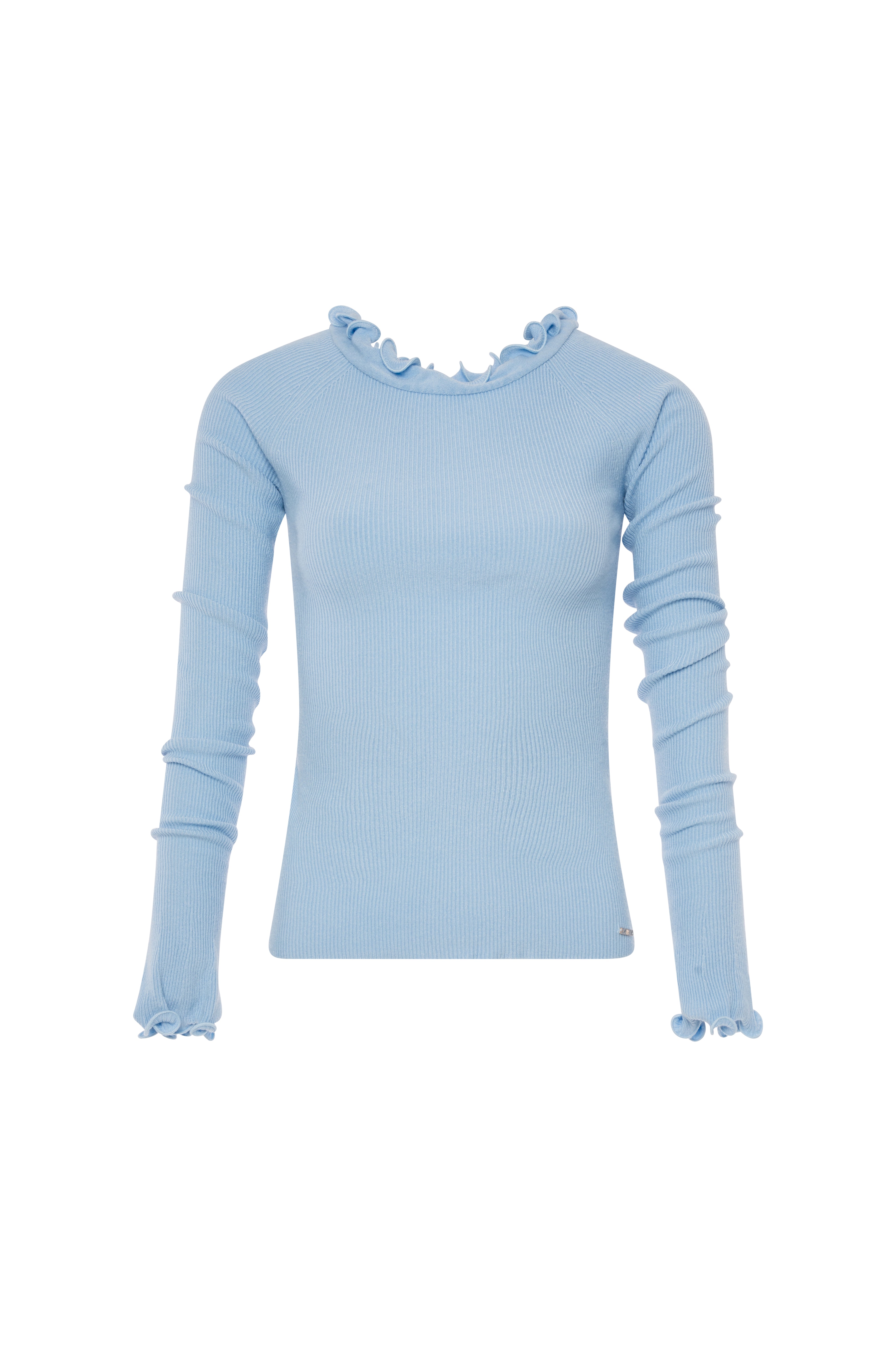 Knitwear slim fit with frills at the bottom Fracomina FS26WT7033K42001-KB1-1