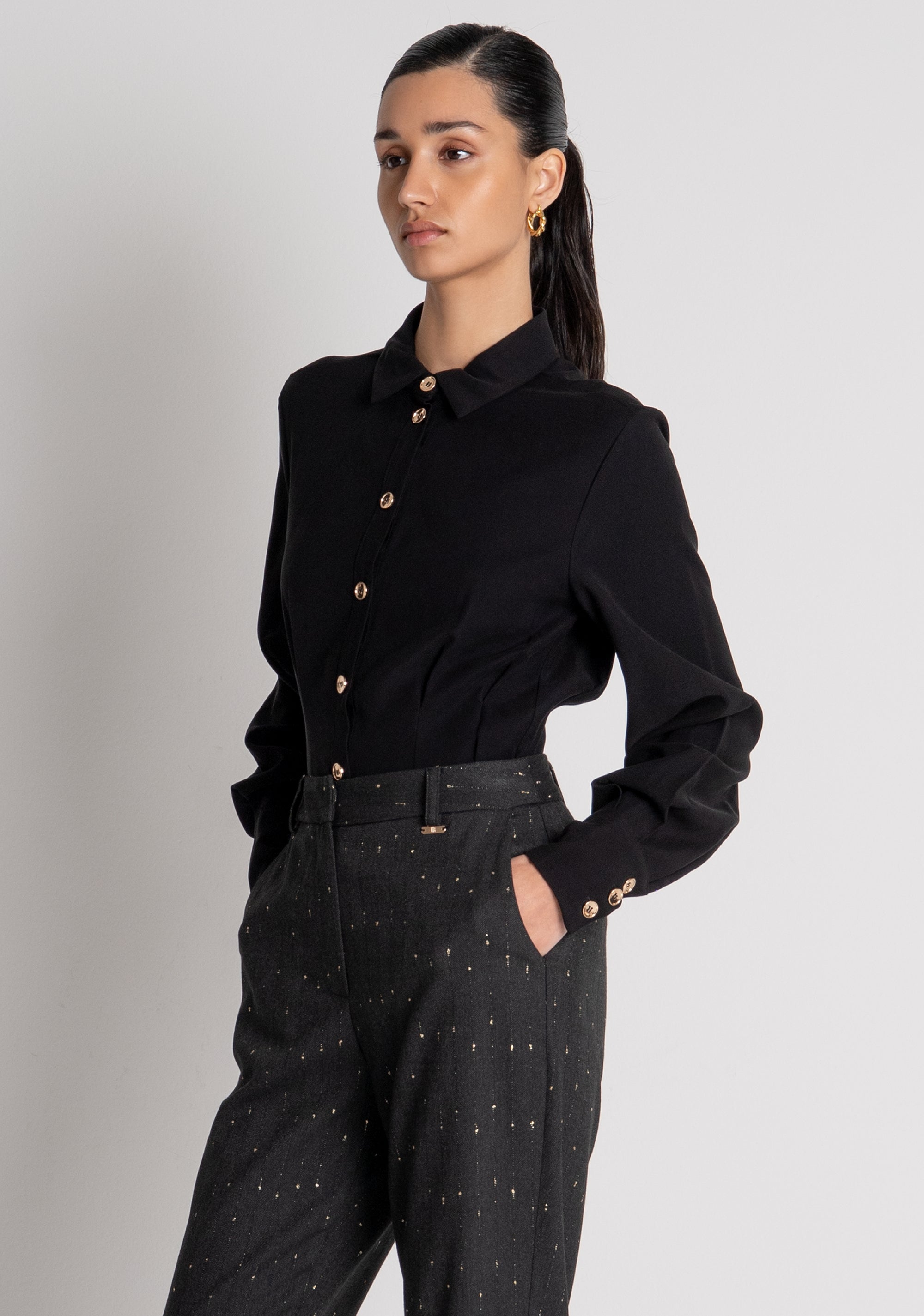 Pant regular fit made in pinstriped fabric Fracomina FS26WV2003W726Q7-053-3