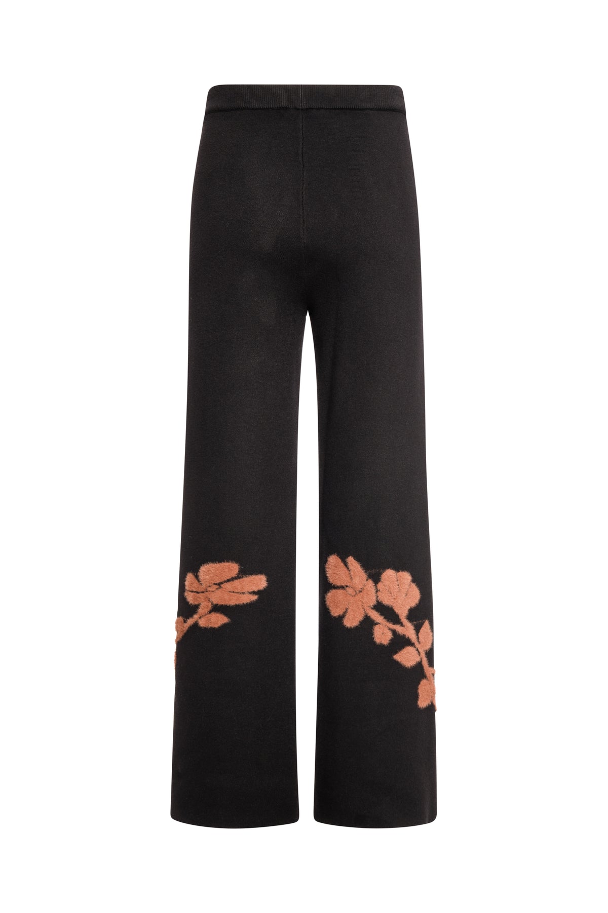 Knitted palazzo pant wide fit with flowery jacquard Fracomina FS26WV3004K50201-KM4-2
