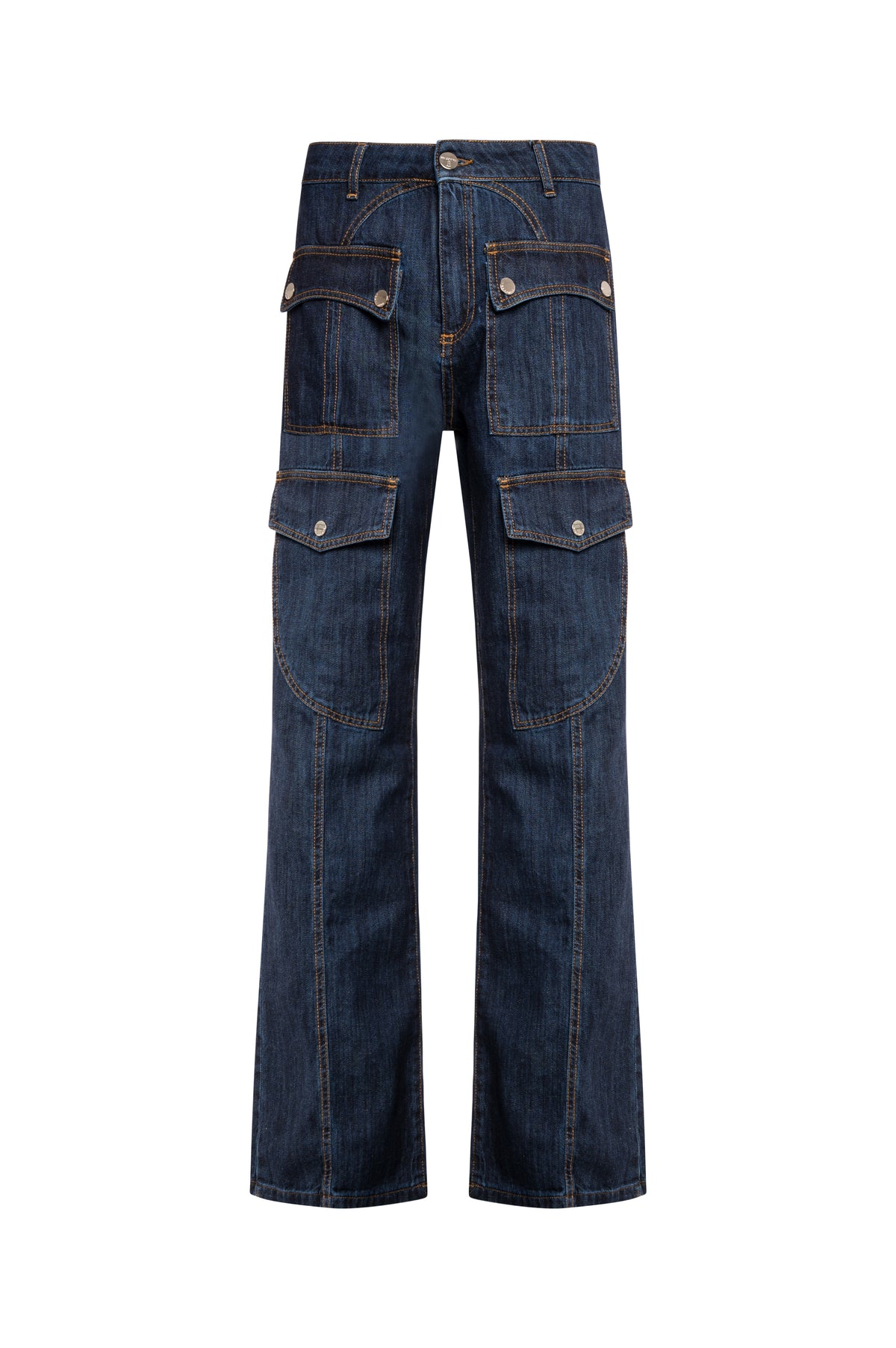 Jeans bootcut made in denim with dark wash Fracomina FS26WVA001D40993-K02-1