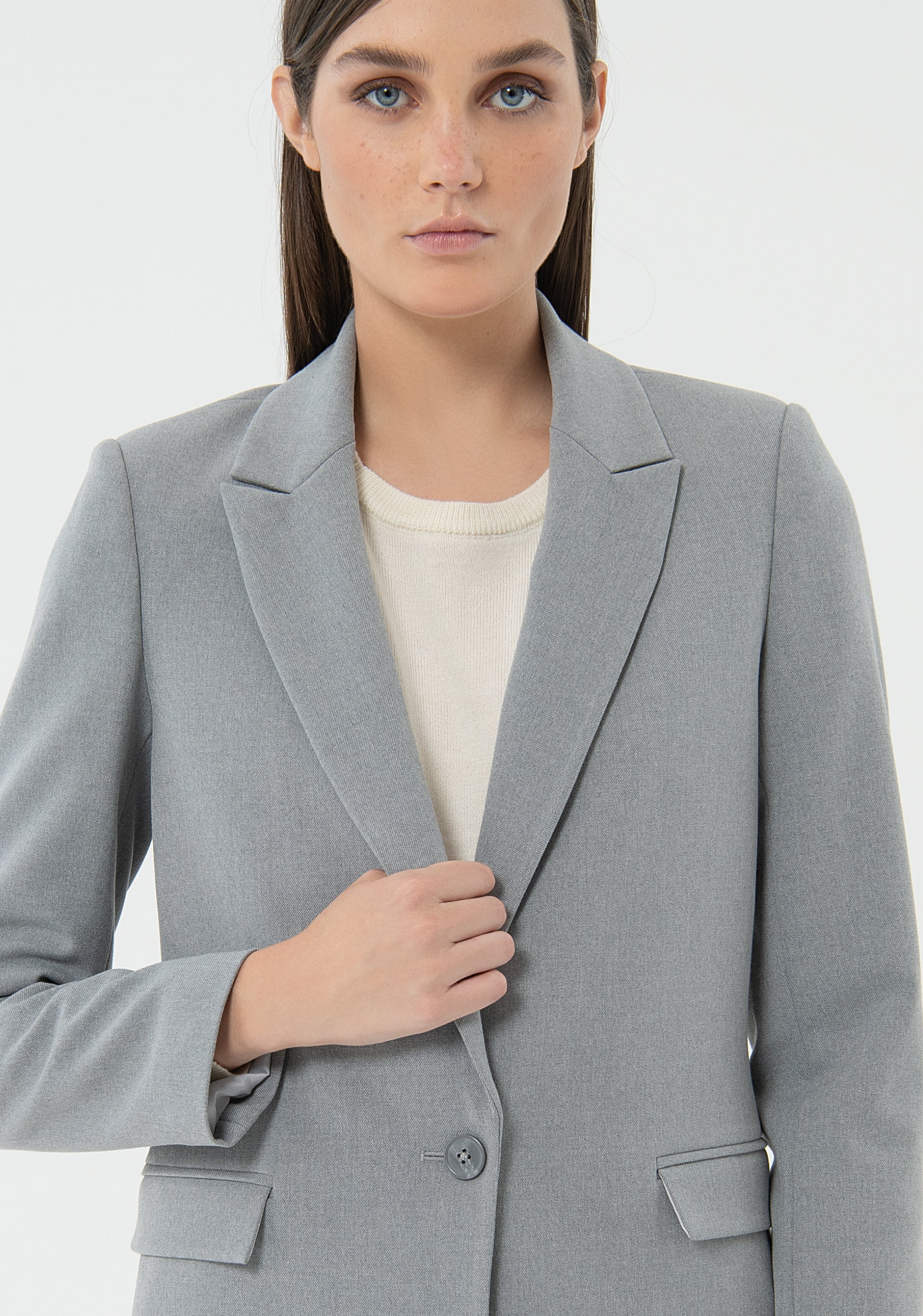 Single-breasted jacket Fracomina FU23WJ2001W5001-156_2