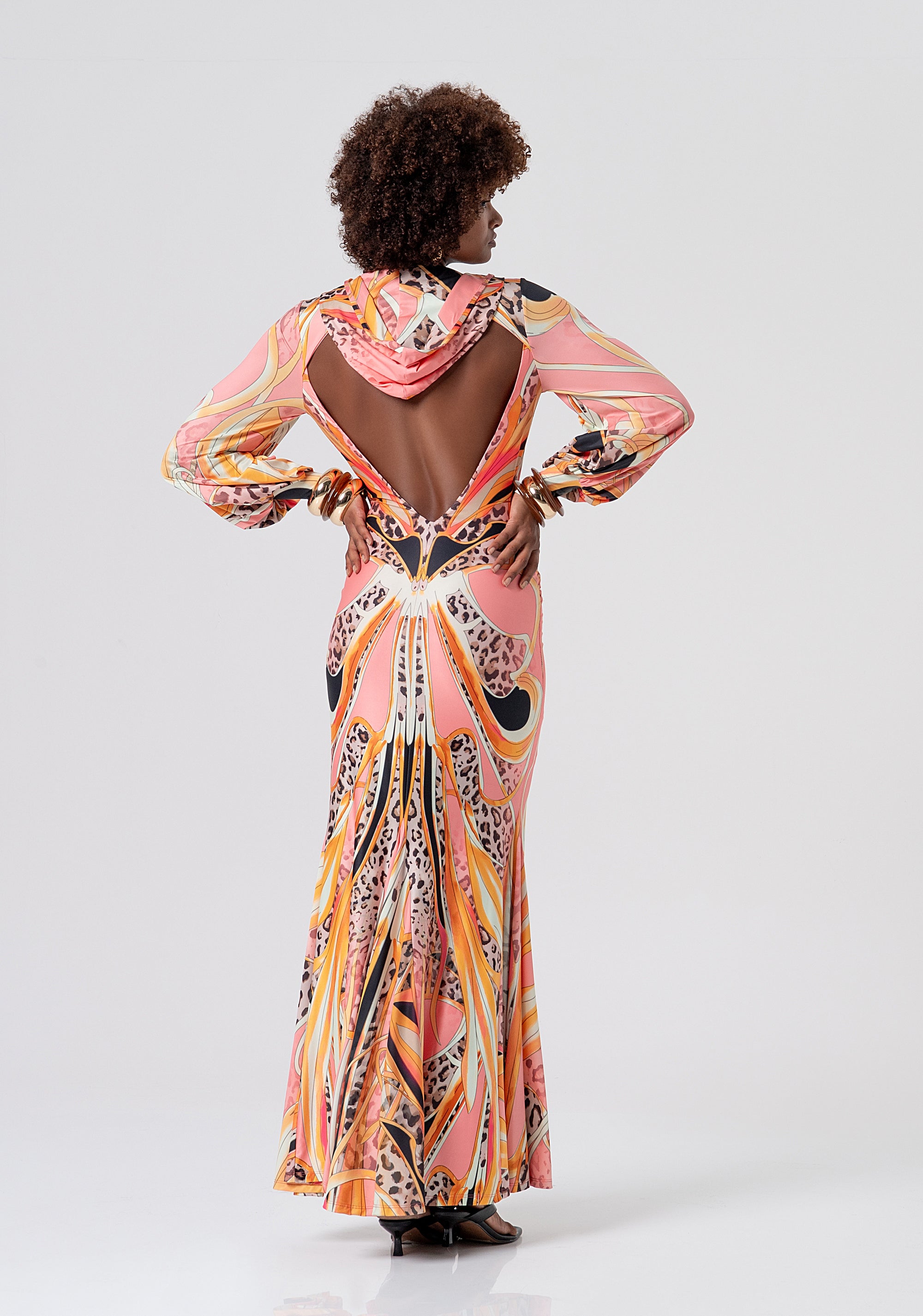 Long dress slim fit with conceptual pattern Fracomina FV26SD3001J472J8-222-3