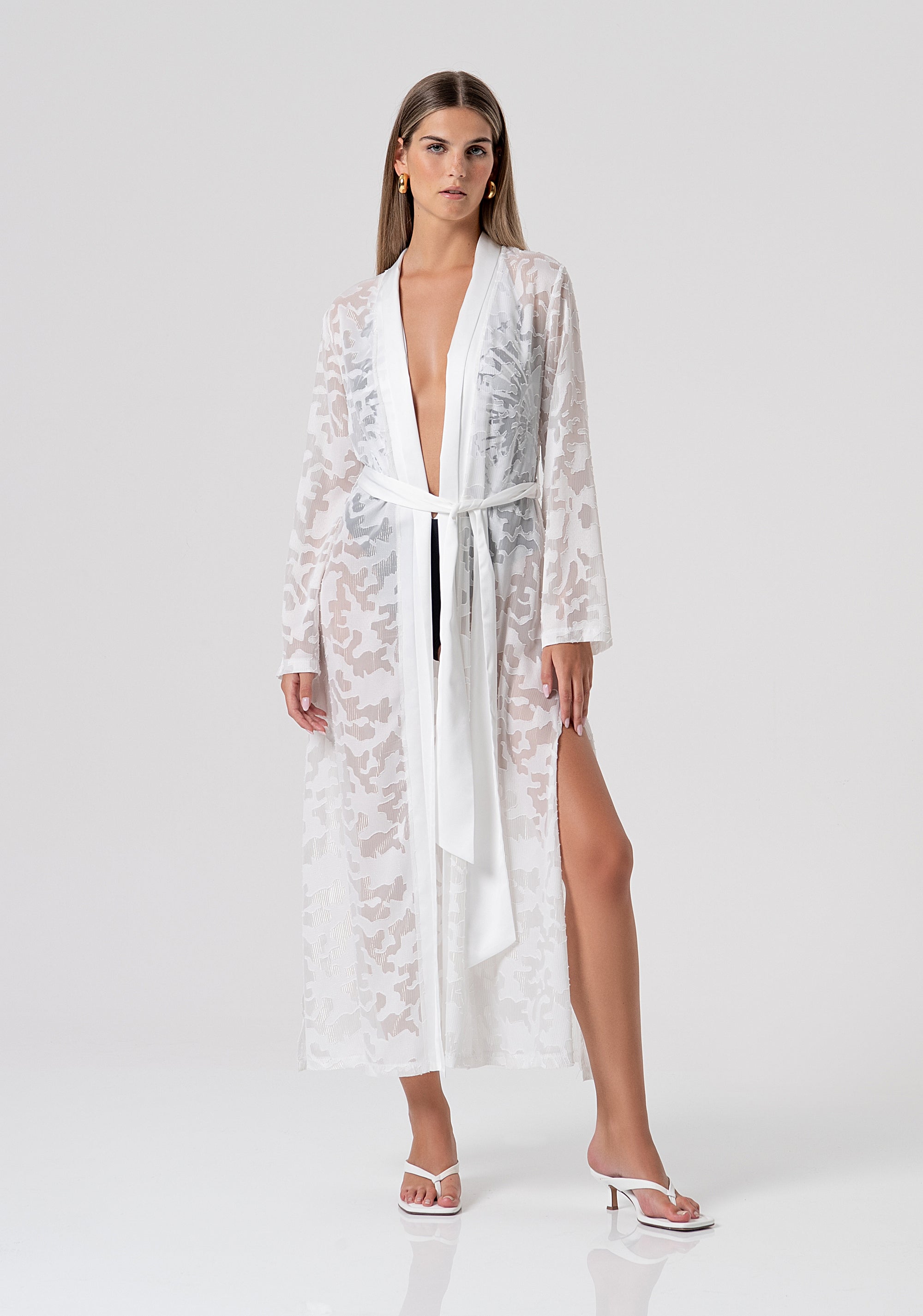 Long kimono regular fit made in lace Fracomina FV26SD3011W421F8-278-1