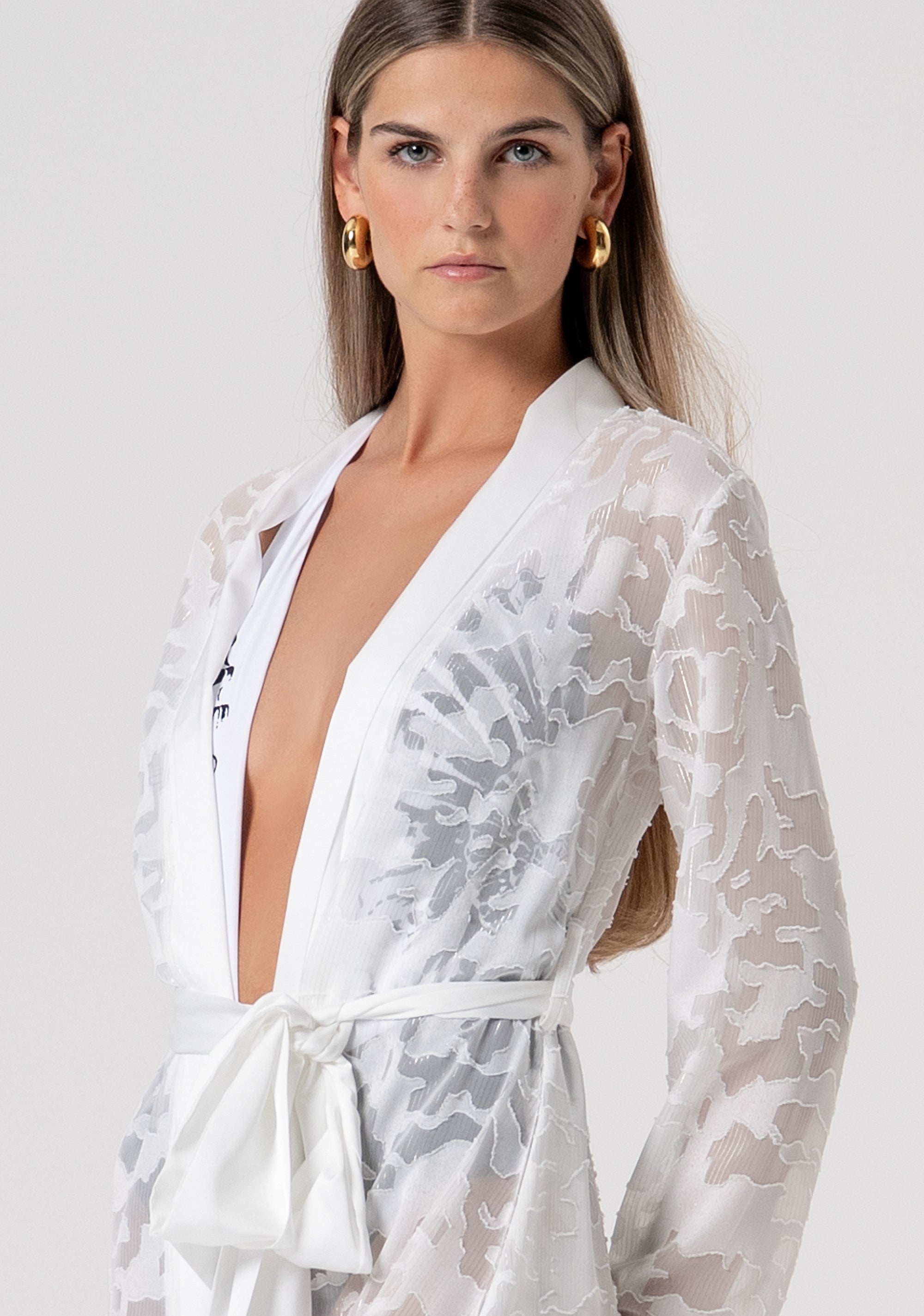 Long kimono regular fit made in lace Fracomina FV26SD3011W421F8-278-2