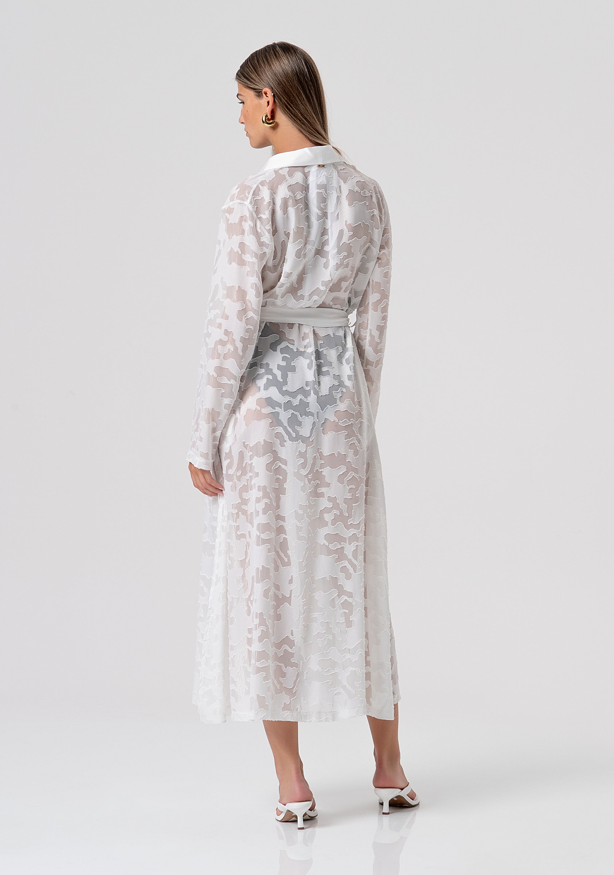 Long kimono regular fit made in lace Fracomina FV26SD3011W421F8-278-3