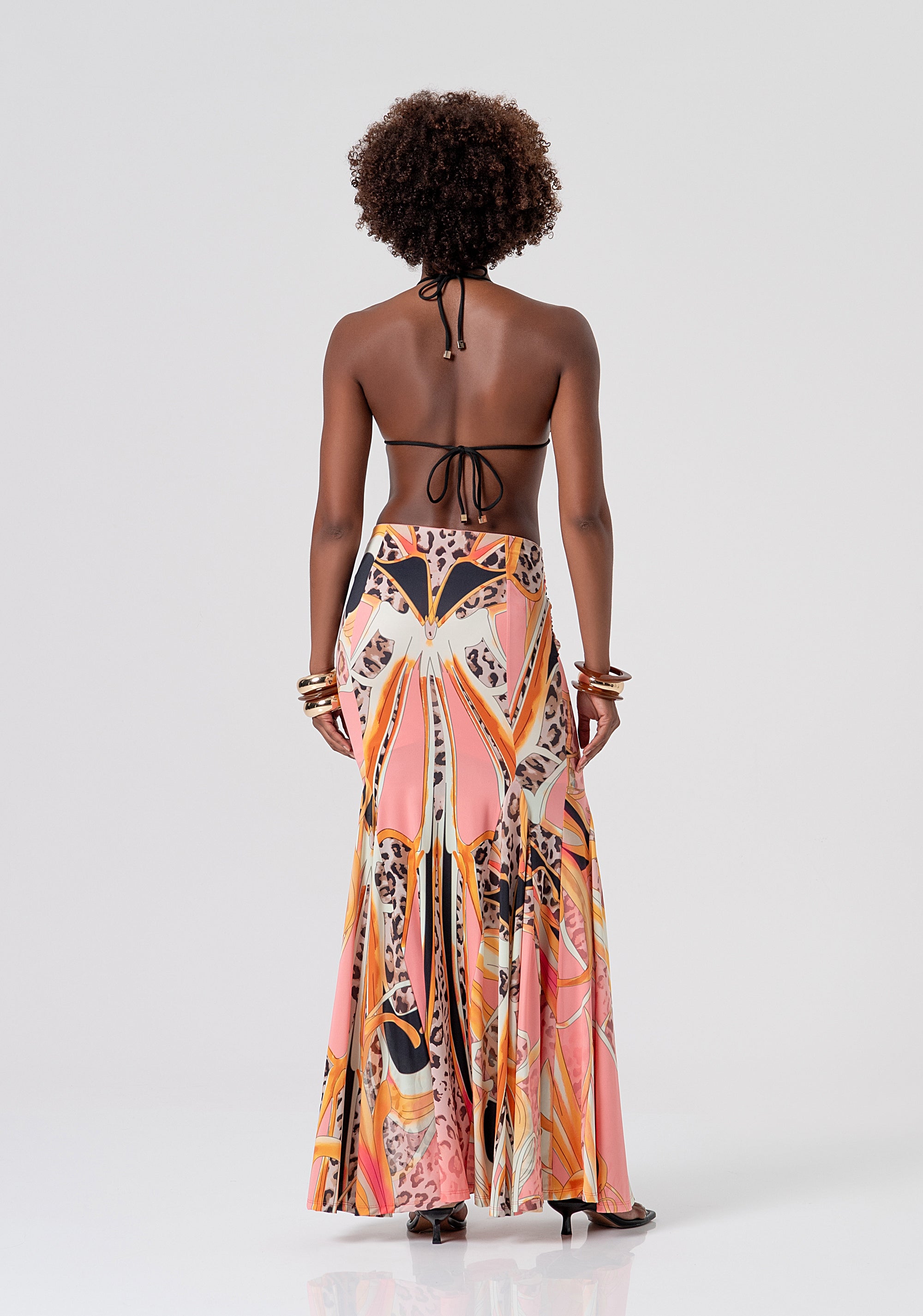 Long skirt slim fit with conceptual pattern Fracomina FV26SG3001J493J8-222-3