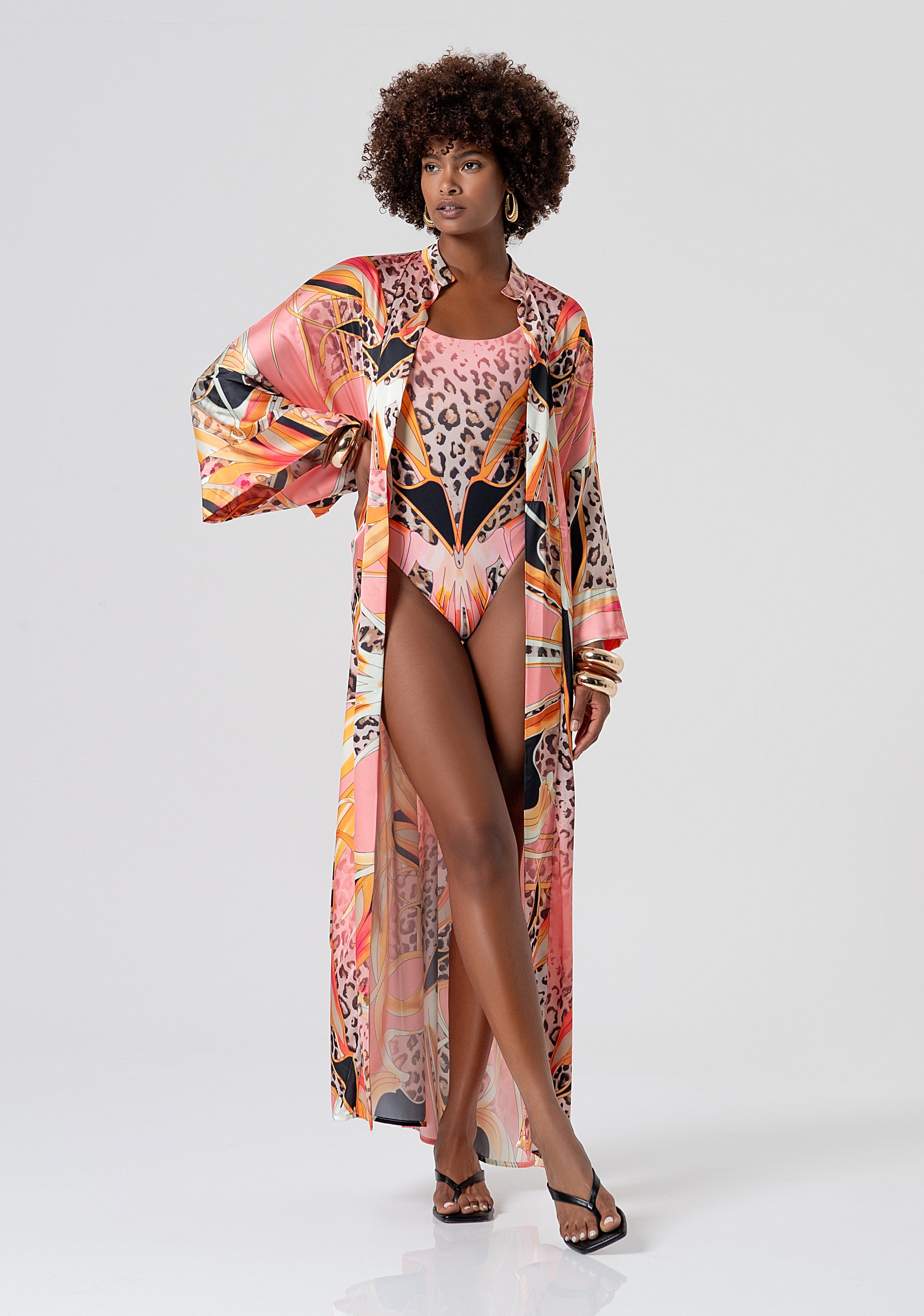 One-piece swimsuit with conceptual pattern Fracomina FV26SN1002J493J8-222-3