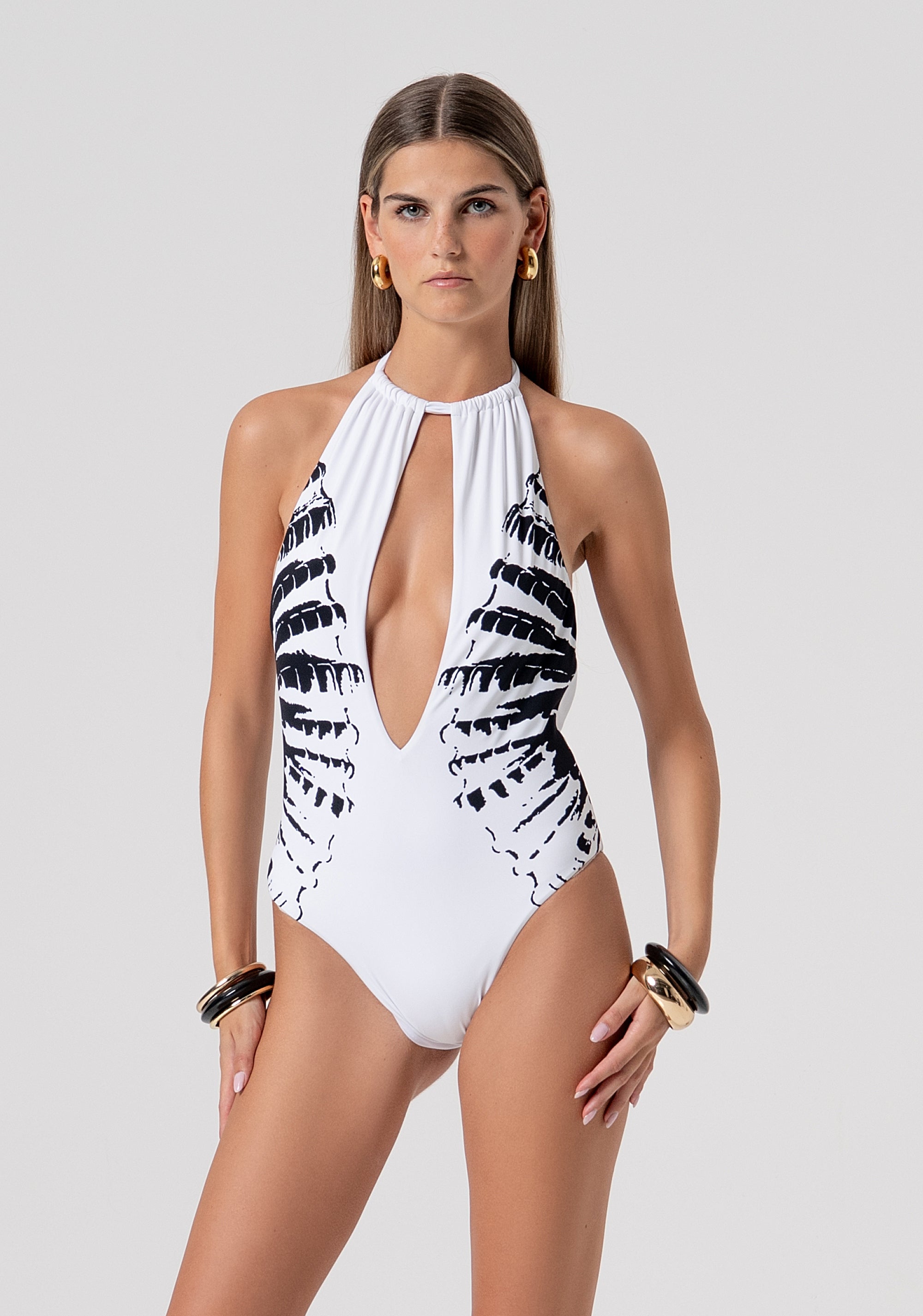 One-piece swimsuit with print Fracomina FV26SN1004J493J4-053-1