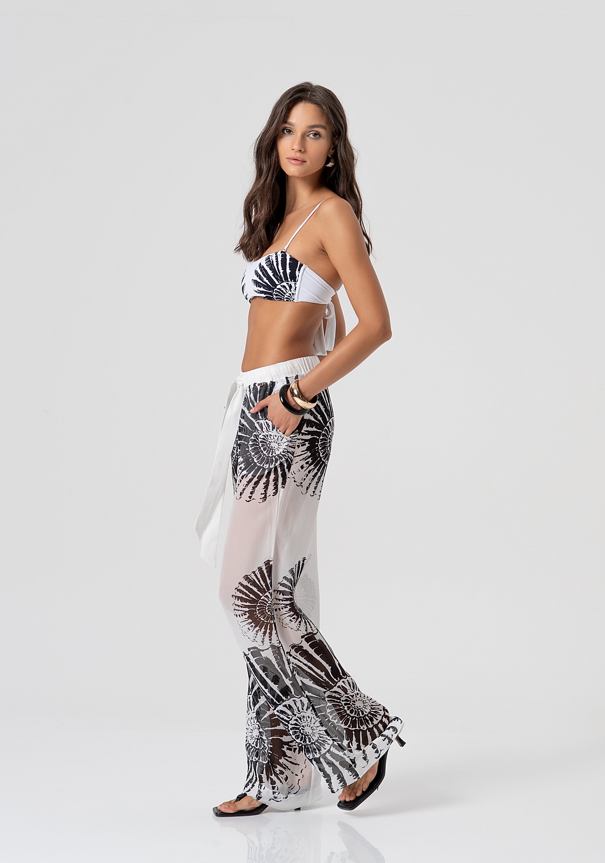 Palazzo pant flare with print Fracomina FV26SV3004W583R8-278-3