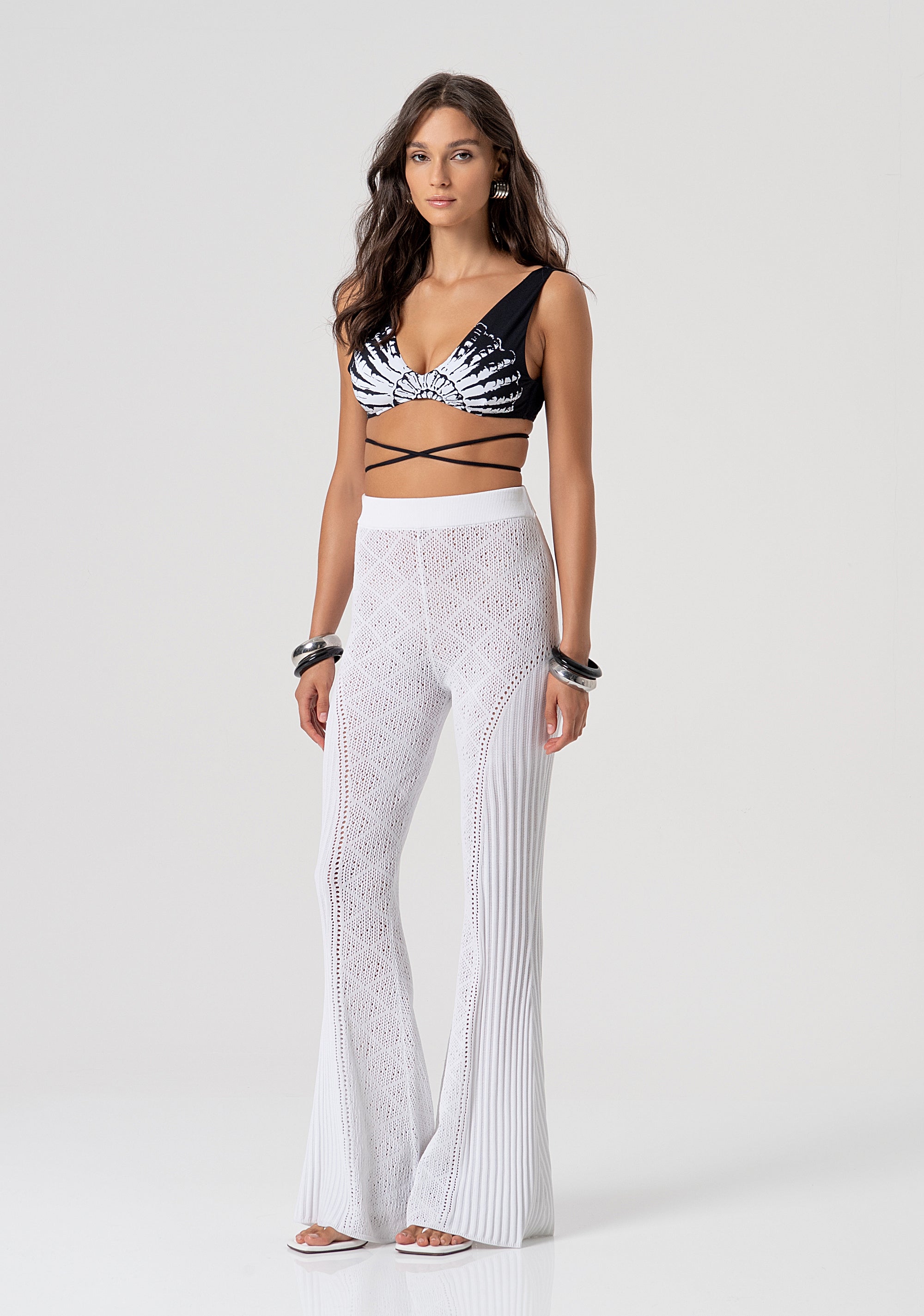 Knitted flare pant Fracomina FV26SVA001K41601-278-1