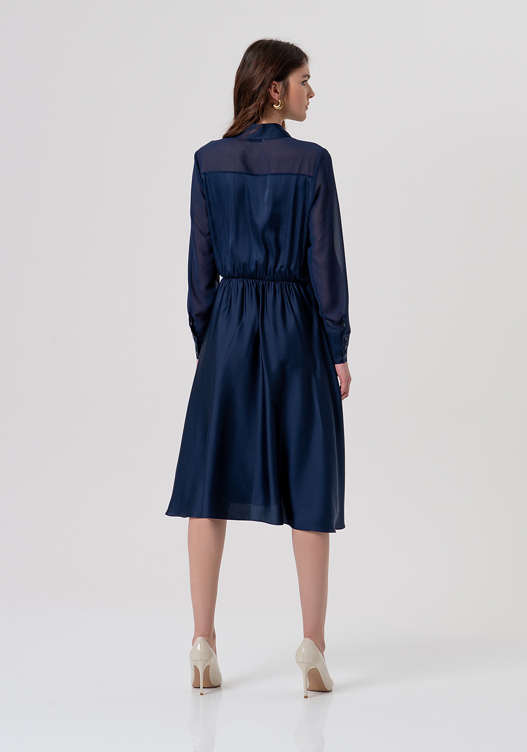 Dress regular fit middle length made in mixed fabric Fracomina FY26SD2025W41101-117-3