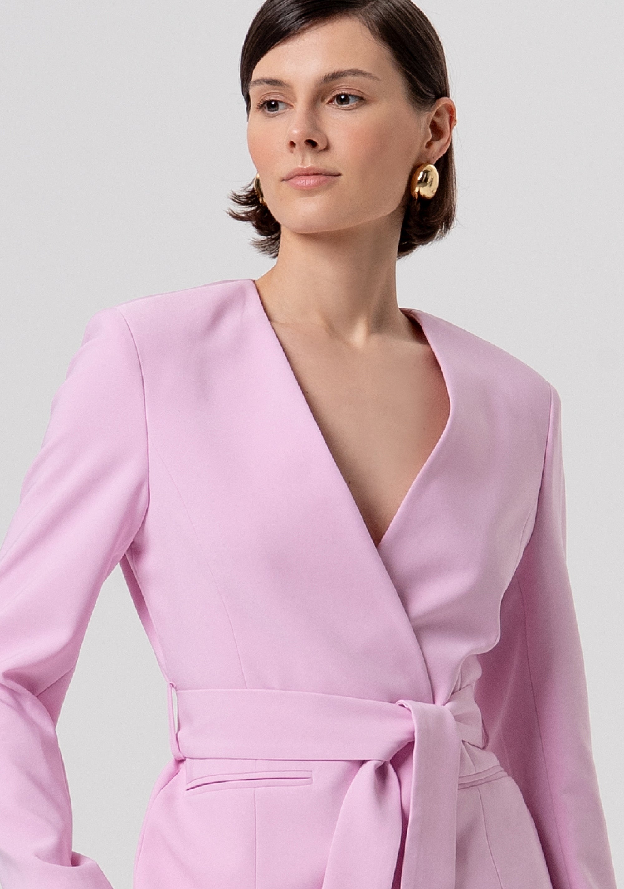 Blazer jacket regular fit with sash at the waist Fracomina FY26SJ3011W42901-226-2