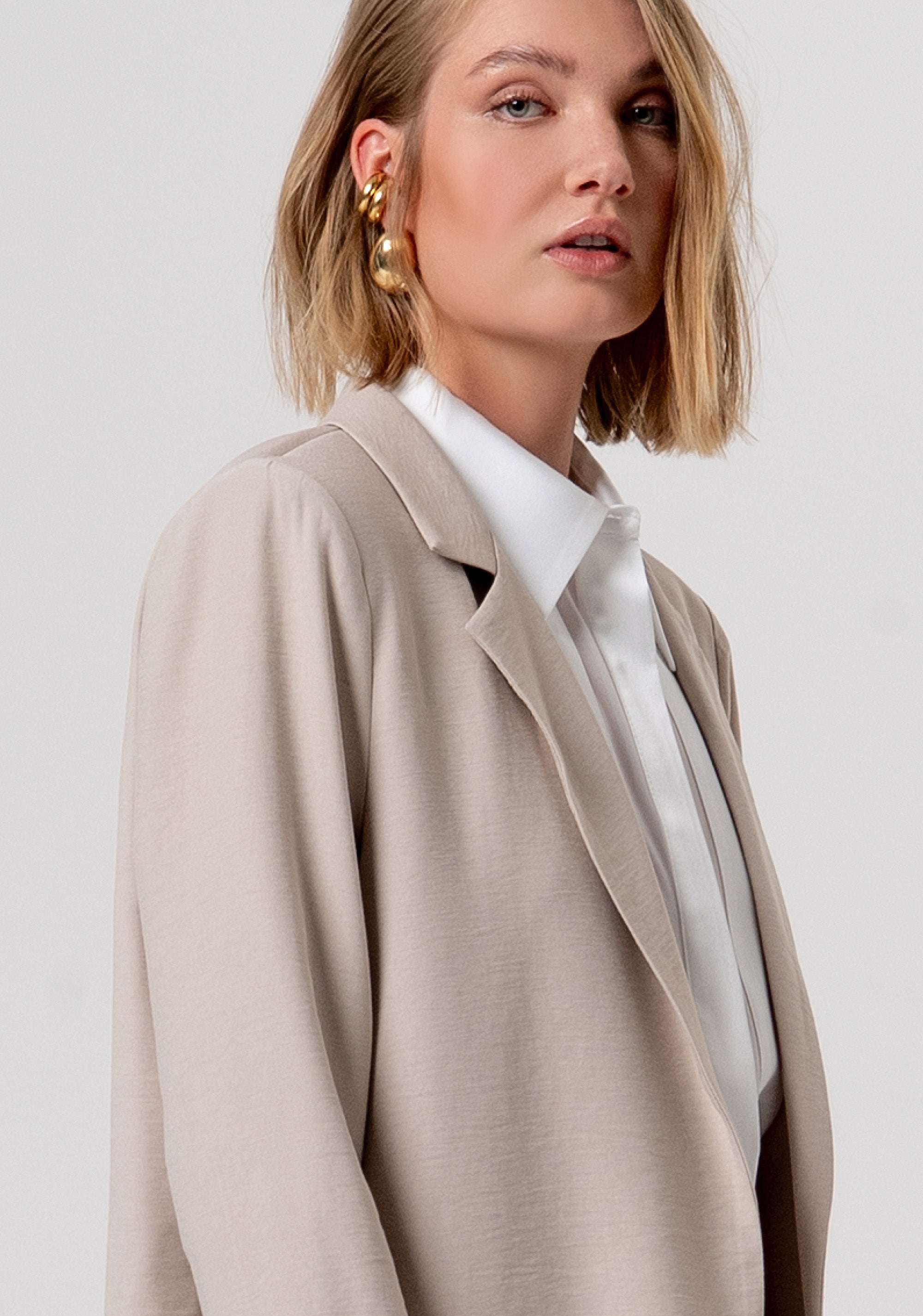 Blazer jacket regular fit, opened, made in viscose satin Fracomina FY26SJ3012W83601-251-2